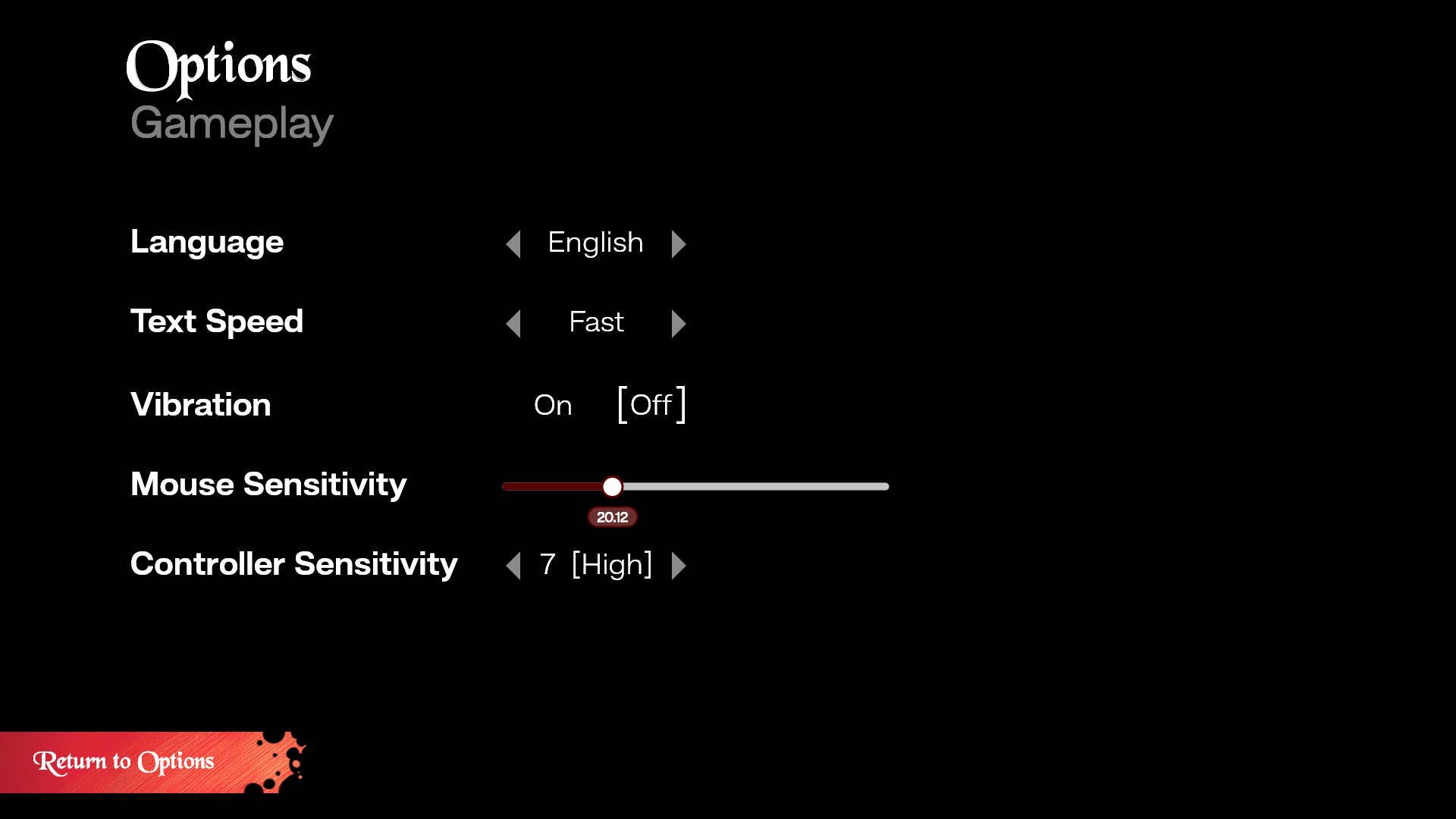 Mid-Fidelity - Options: Gameplay