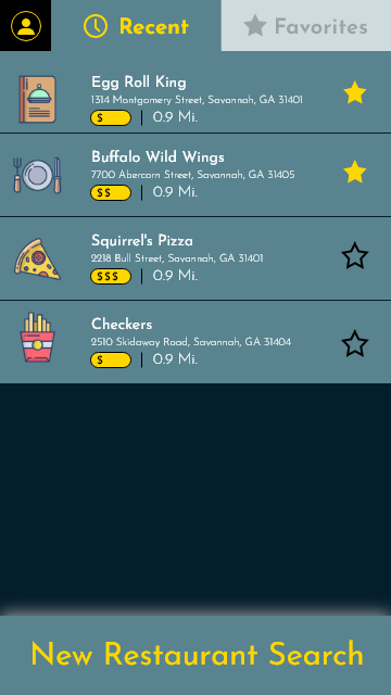 Final Say Previous Searches Screen