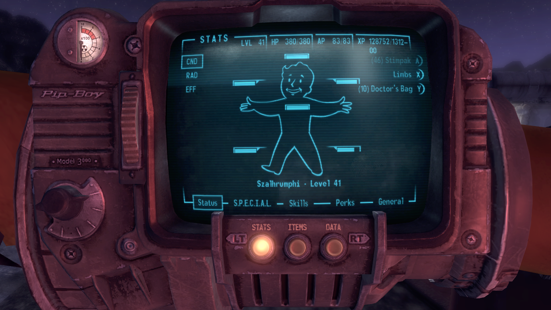 Fallout: New Vegas - Limb and General Health