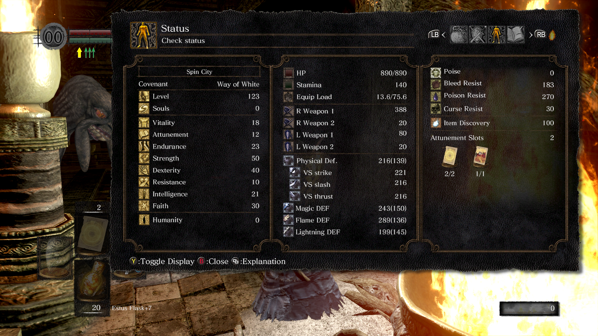 Dark Souls: Remastered - Full Character Stats