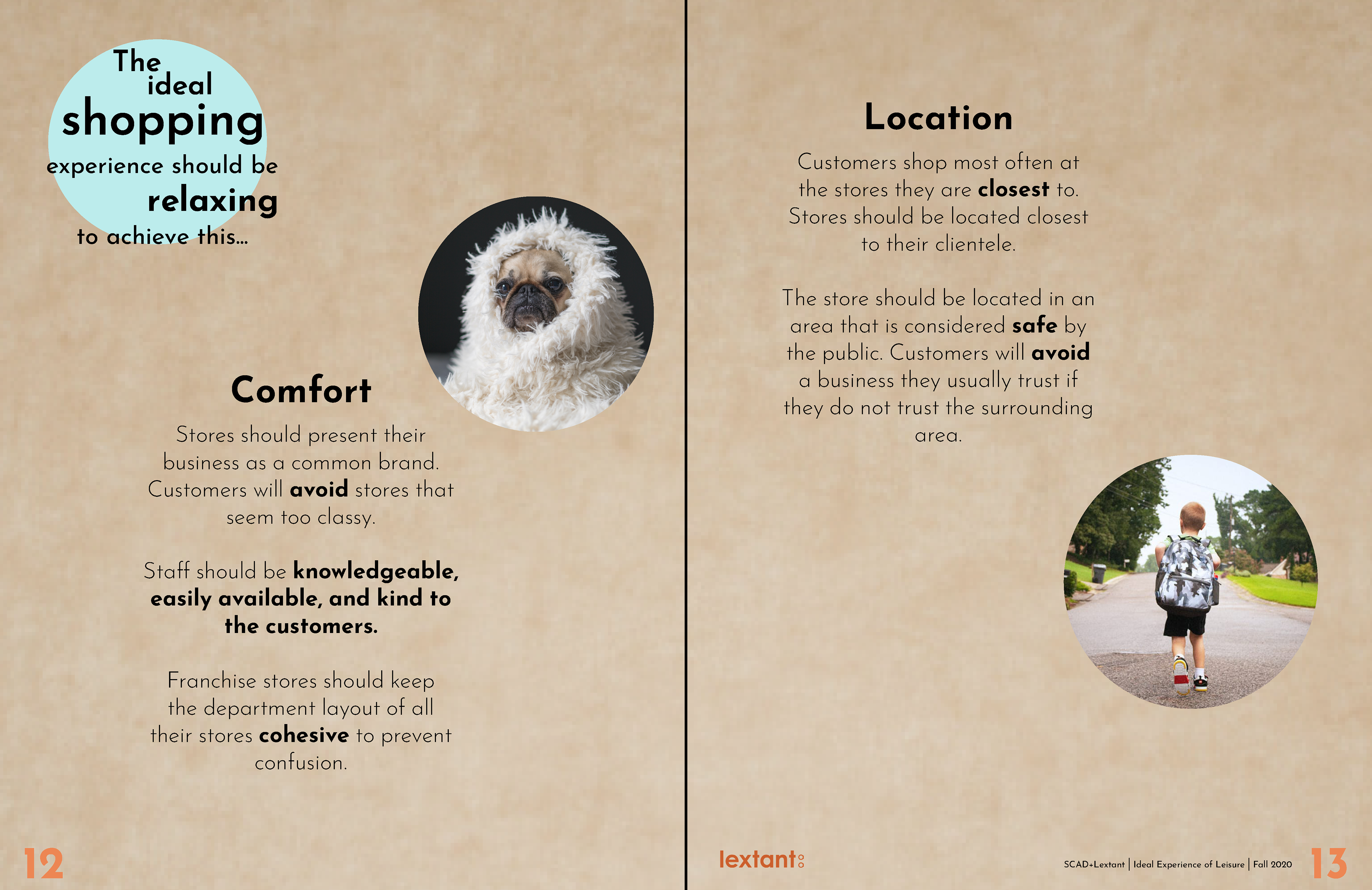 The Ideal Experience of Leisure: Shopping - Comfort/Location