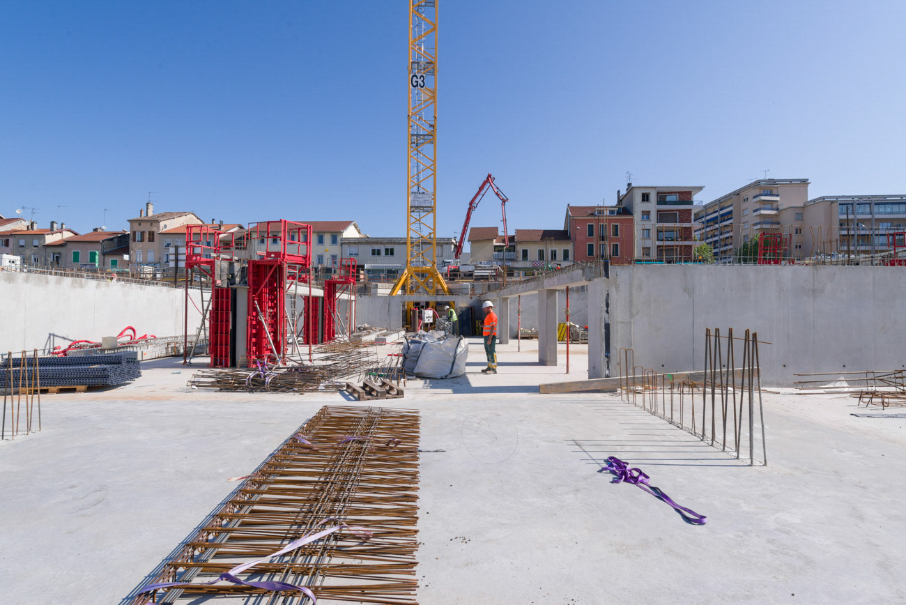 Chantier site de la Folatière, Bourgoin Jallieu, In Fine.