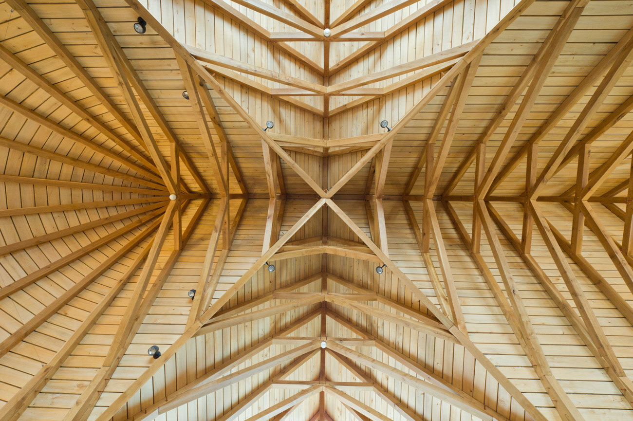 Chapelle St Vincent de Paul, Charpente Martigniat, Saint Etienne.