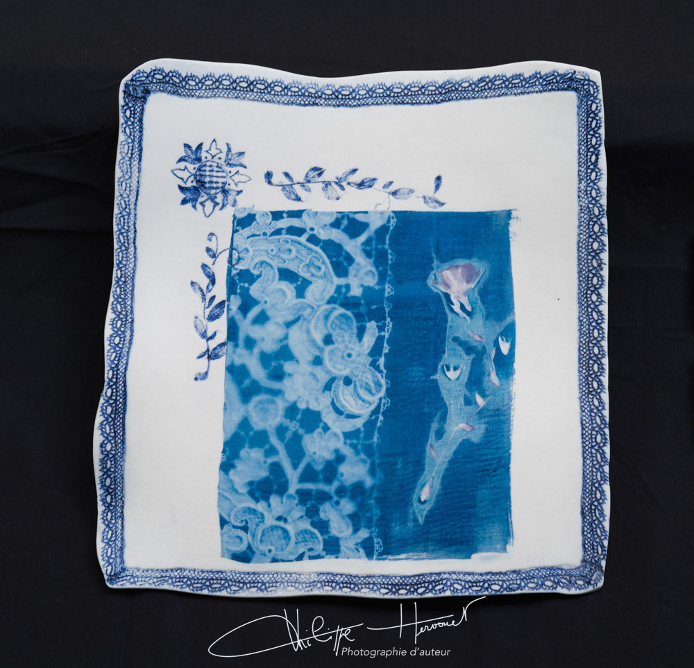 Mouchoir, cyanotype et oxydes