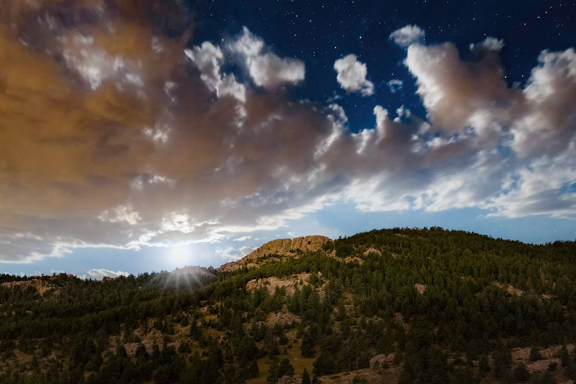 "Horsetooth Moonset" (Horsetooth Mountain Open Space, Larimer County, CO)