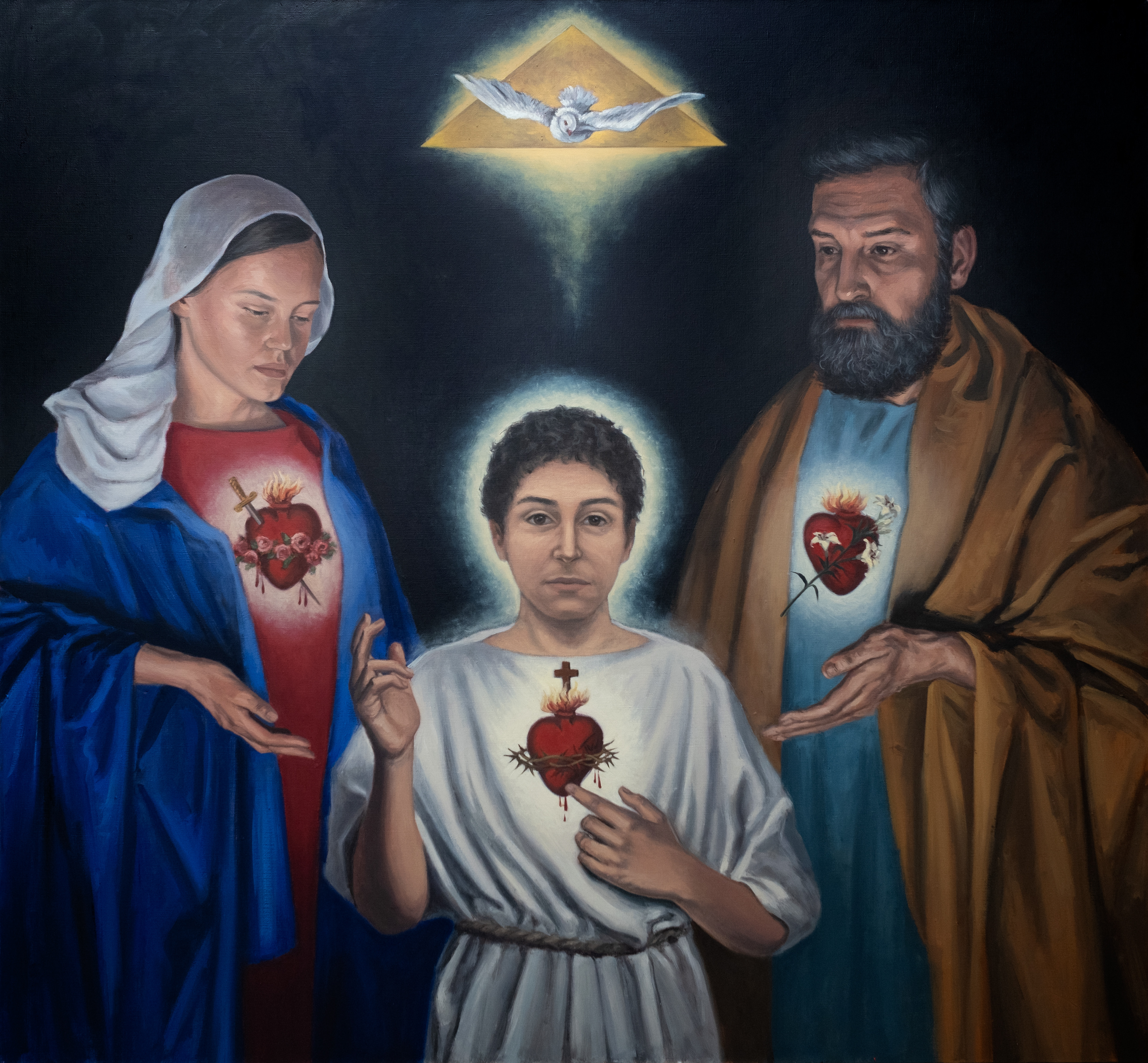 Trzy Serca. – obraz olejny na płótnie 130 x 120 cm   /PRIVATE COLLECTION/