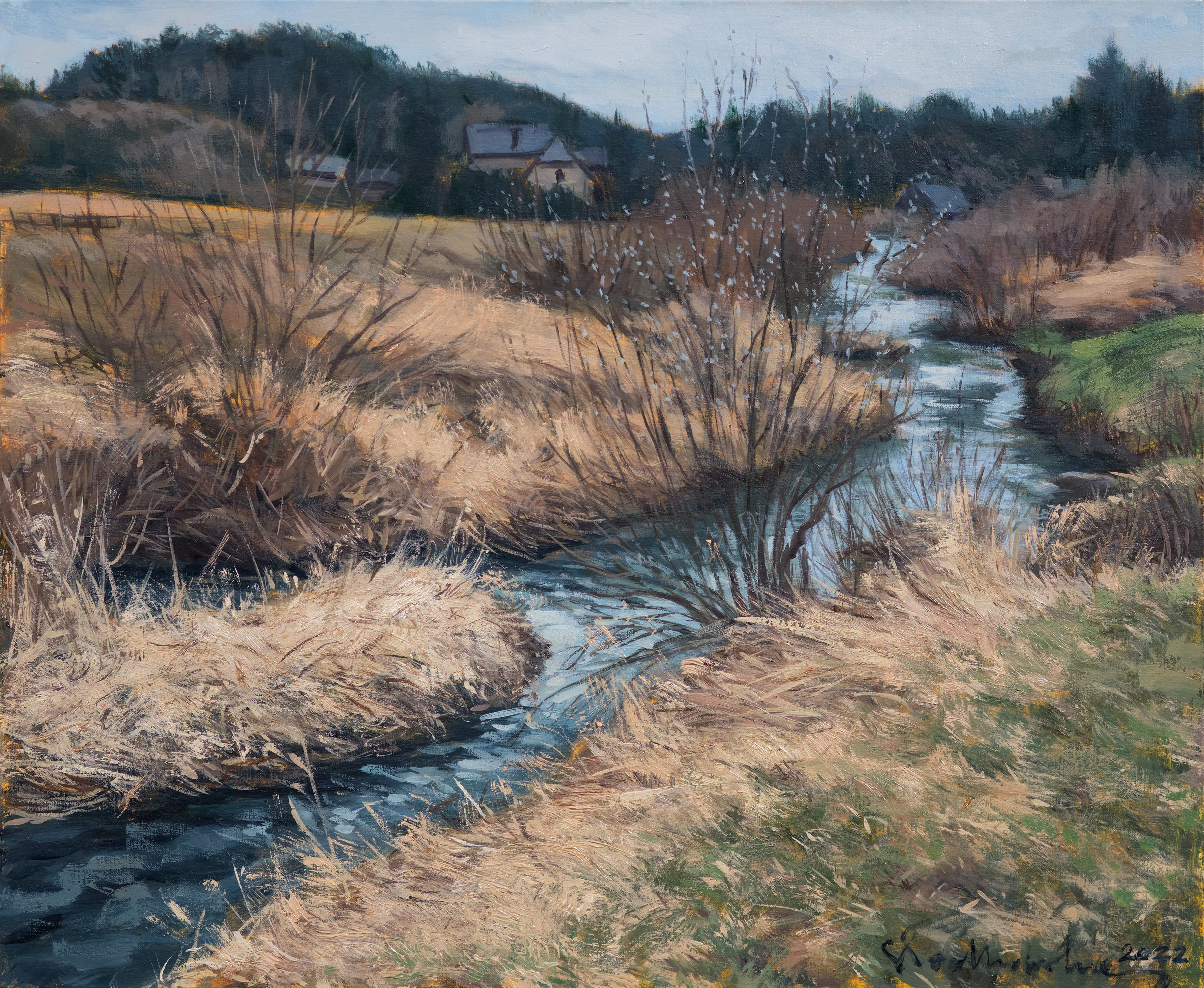 Okolice Birczy 1, Pogórze Przemyskie. – obraz olejny na płótnie 46 x 38 cm   /PRIVATE COLLECTION/