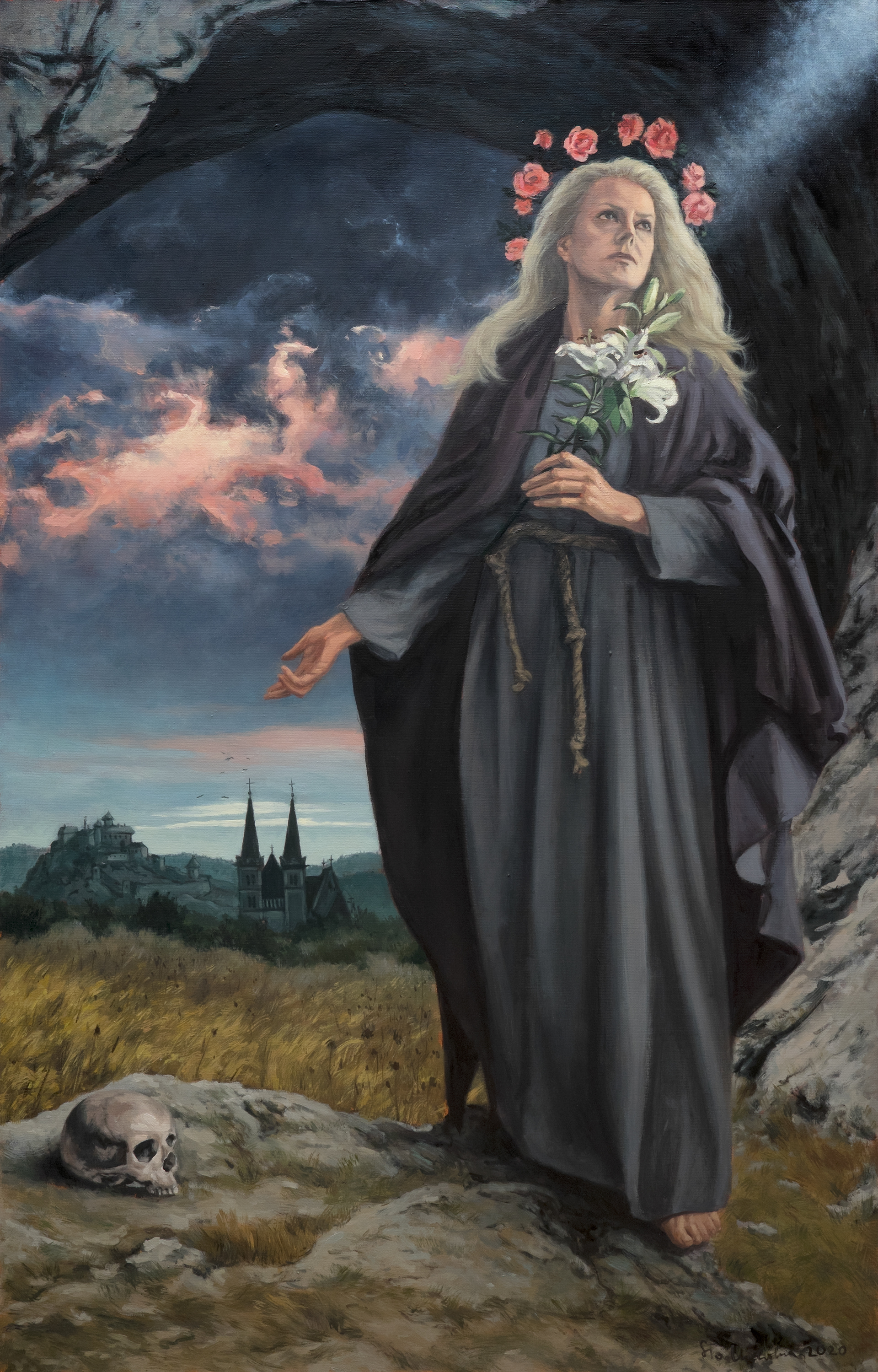 Św. Rozalia – obraz olejny na płótnie 80 x 125 cm   /PRIVATE COLLECTION/ 