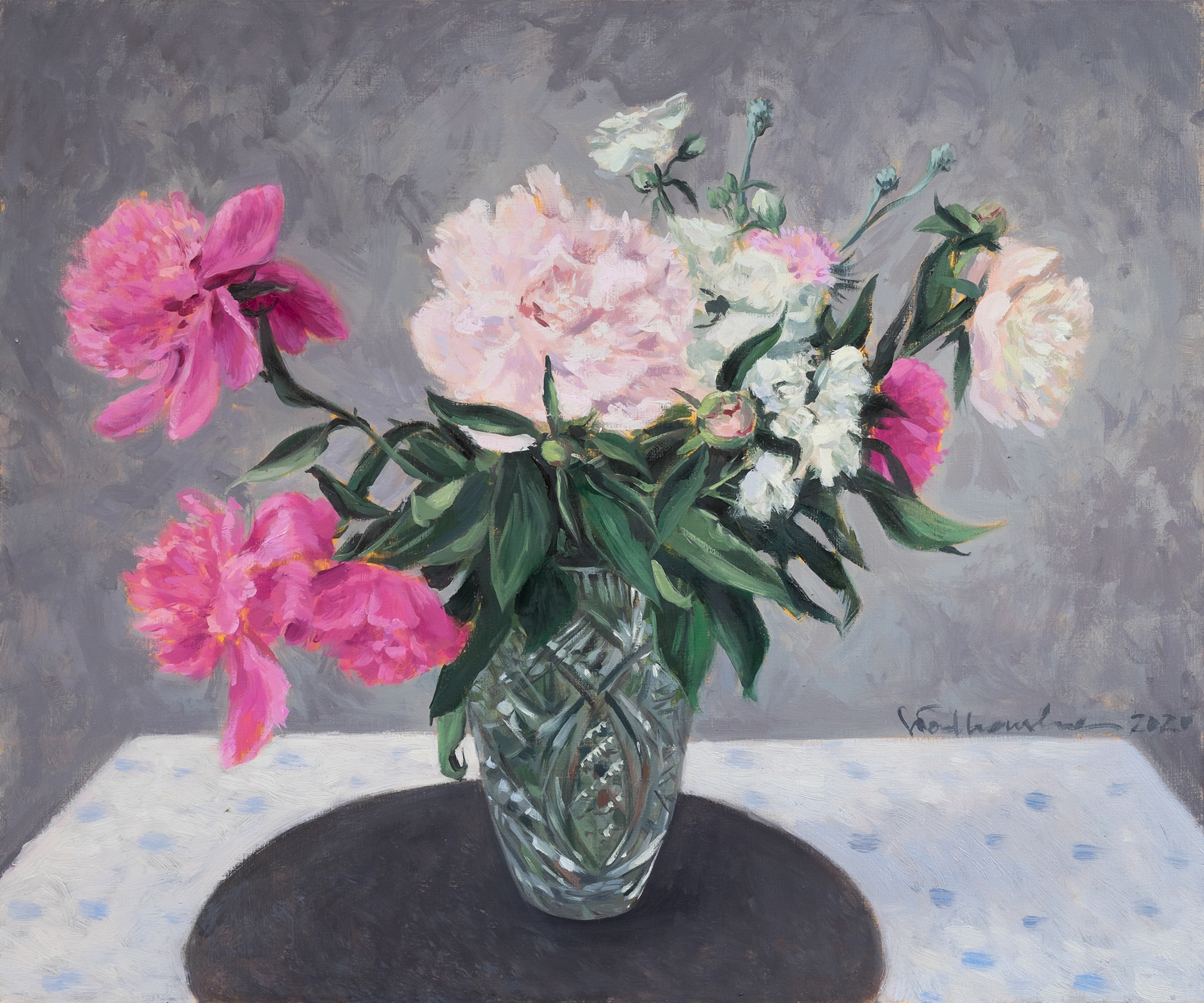 Piwonie – obraz olejny na płótnie 60 x 50 cm  /PRIVATE COLLECTION/