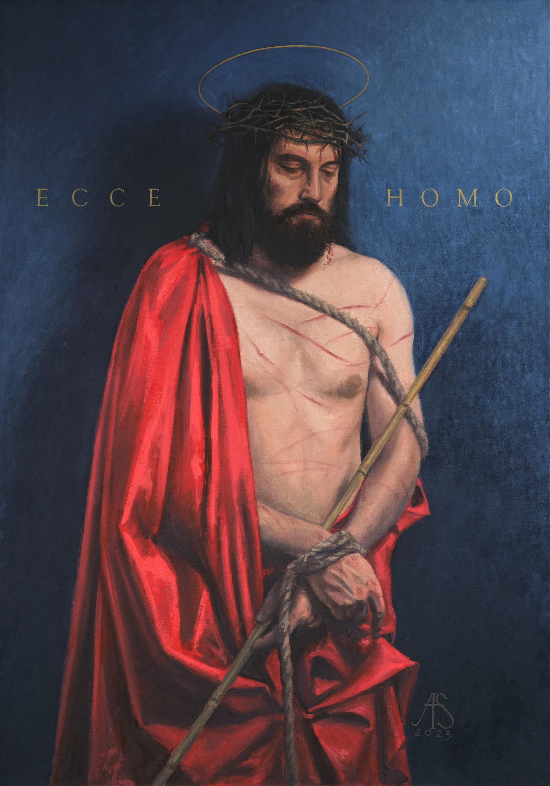 Ecce Homo. – obraz olejny na płótnie 70 x 100 cm