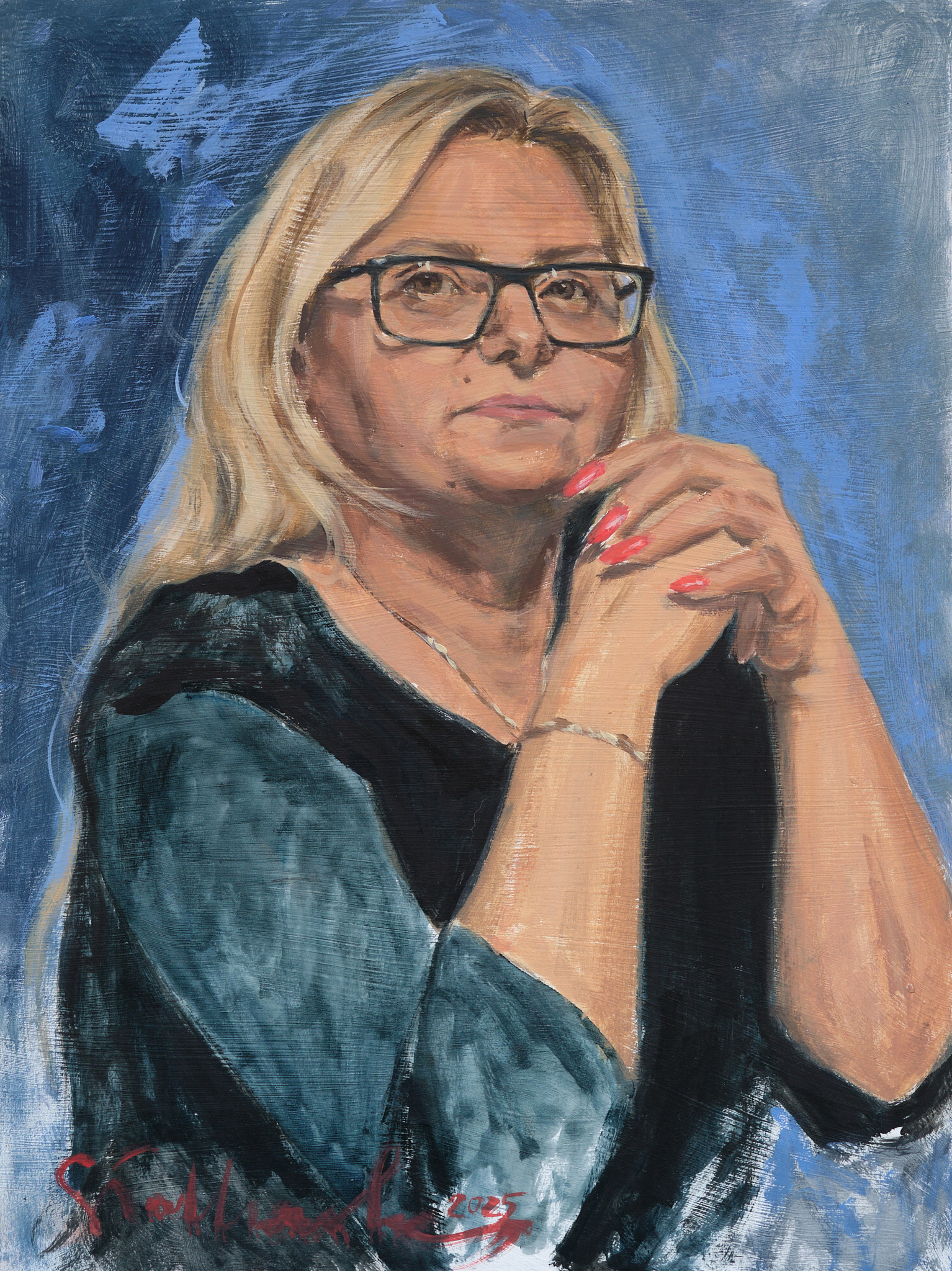 Agnieszka - obraz olejny na panelu 30 x 40 cm