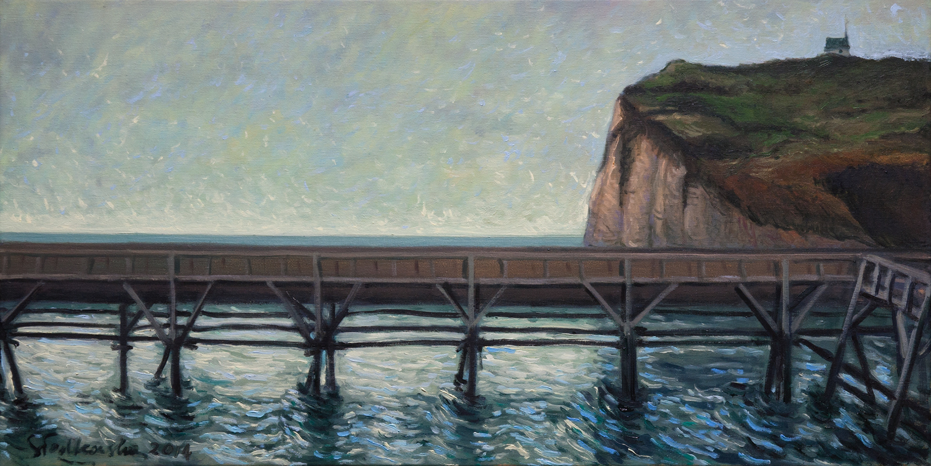 Fecamp 4 – obraz olejny na płótnie 80 x 40 cm