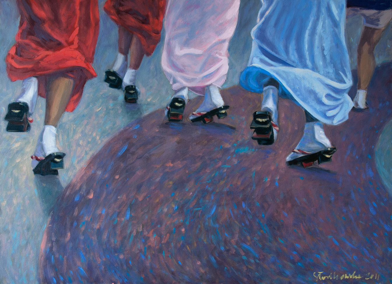 Dansu - obraz olejny na płótnie 100 x 73 cm