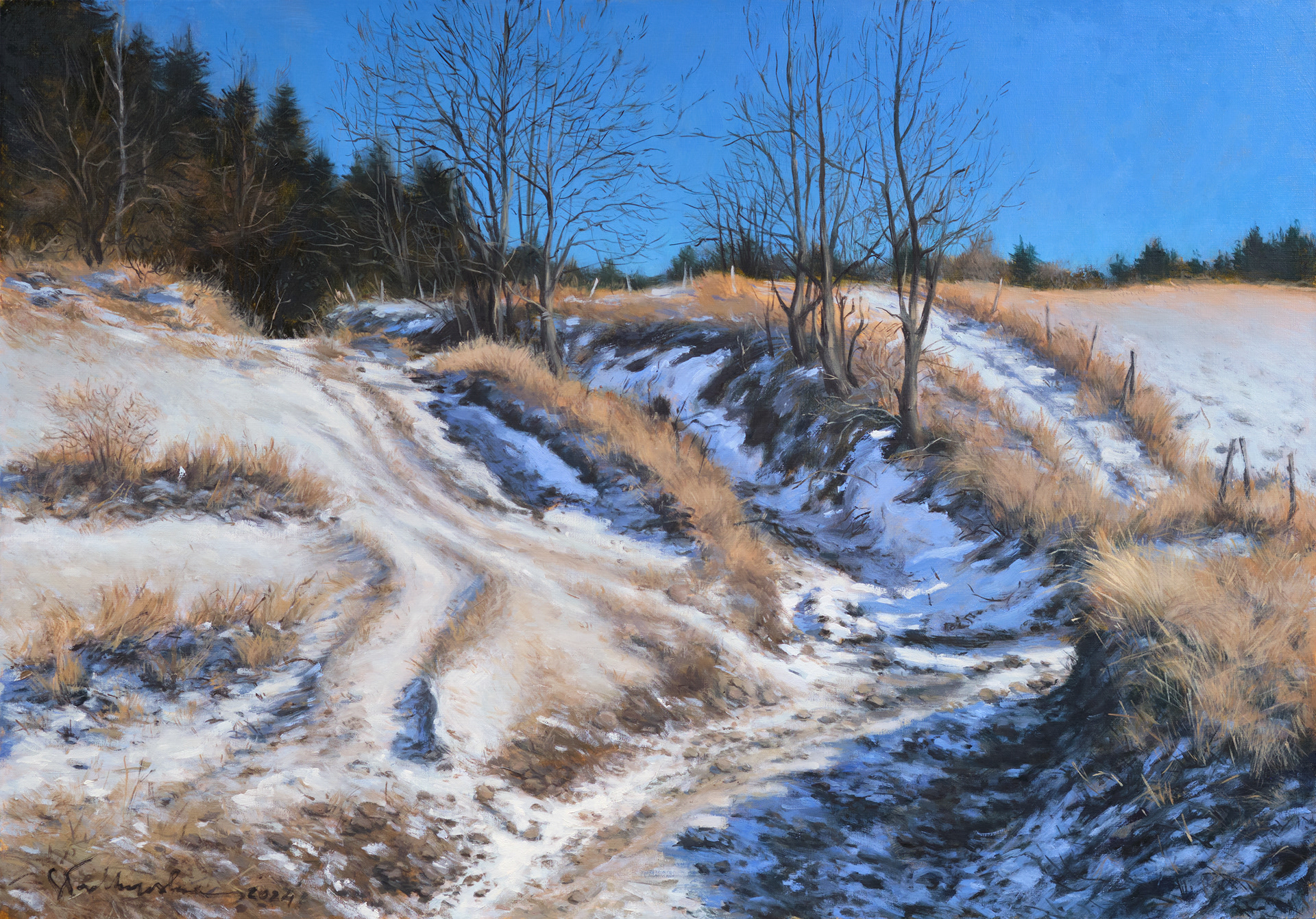 Jar. Beskid Sądecki 2.0. – obraz olejny na płótnie 100 x 70 cm