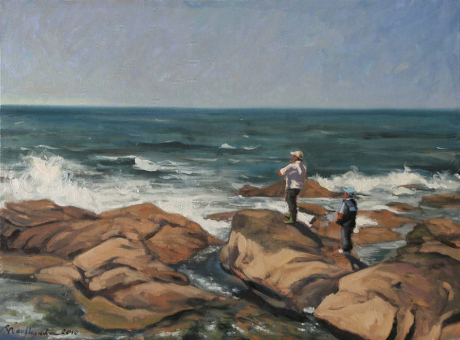 Fishing - obraz olejny na płótnie 73 x 54 cm   /PRIVATE COLLECTION/