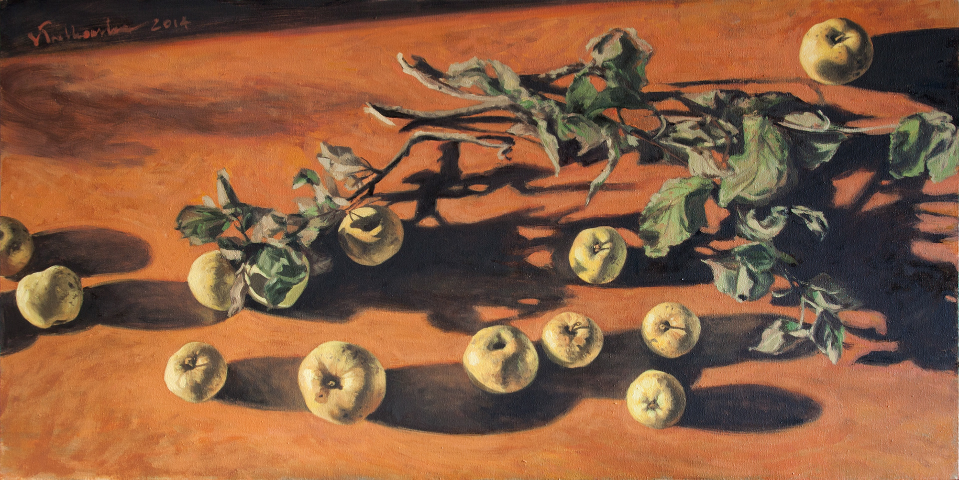 Apples - obraz olejny na płótnie 100 x 50 cm   /PRIVATE COLLECTION/