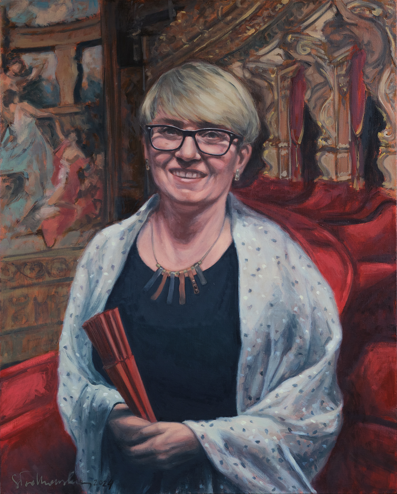 Portret Pani M. – obraz olejny na płótnie 65 x 81   /PRIVATE COLLECTION/ 