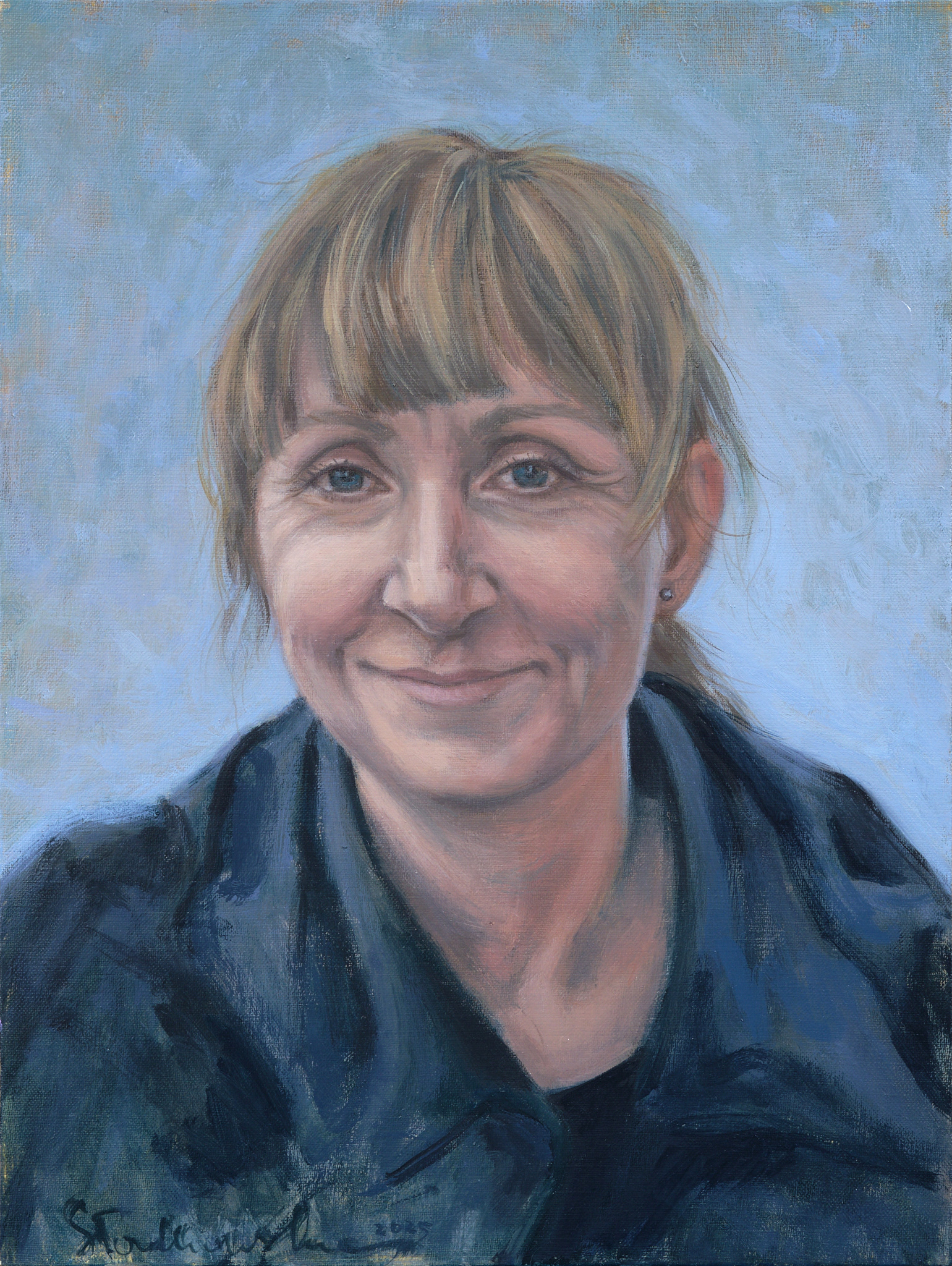 Portret Pani X - obraz olejny na płótnie 30 x 40 cm