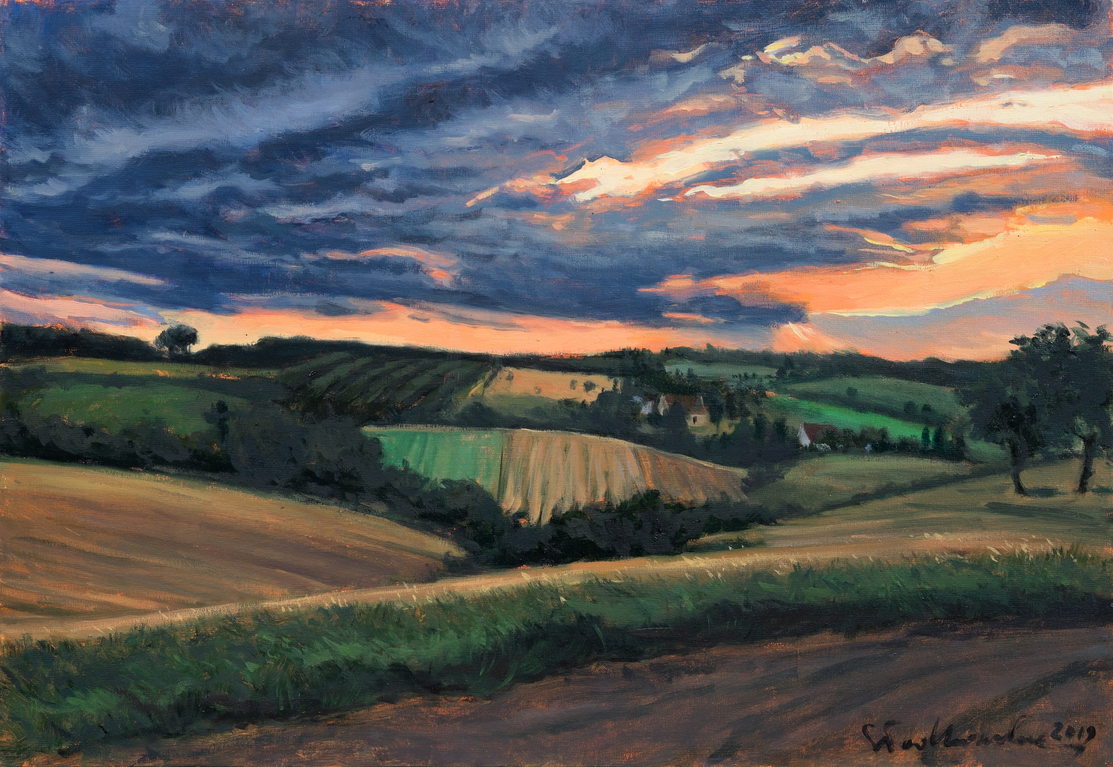 Świętokrzyskie, okolice Ostrowca Św. - obraz olejny na płótnie 55 x 38 cm  /PRIVATE COLLECTION/