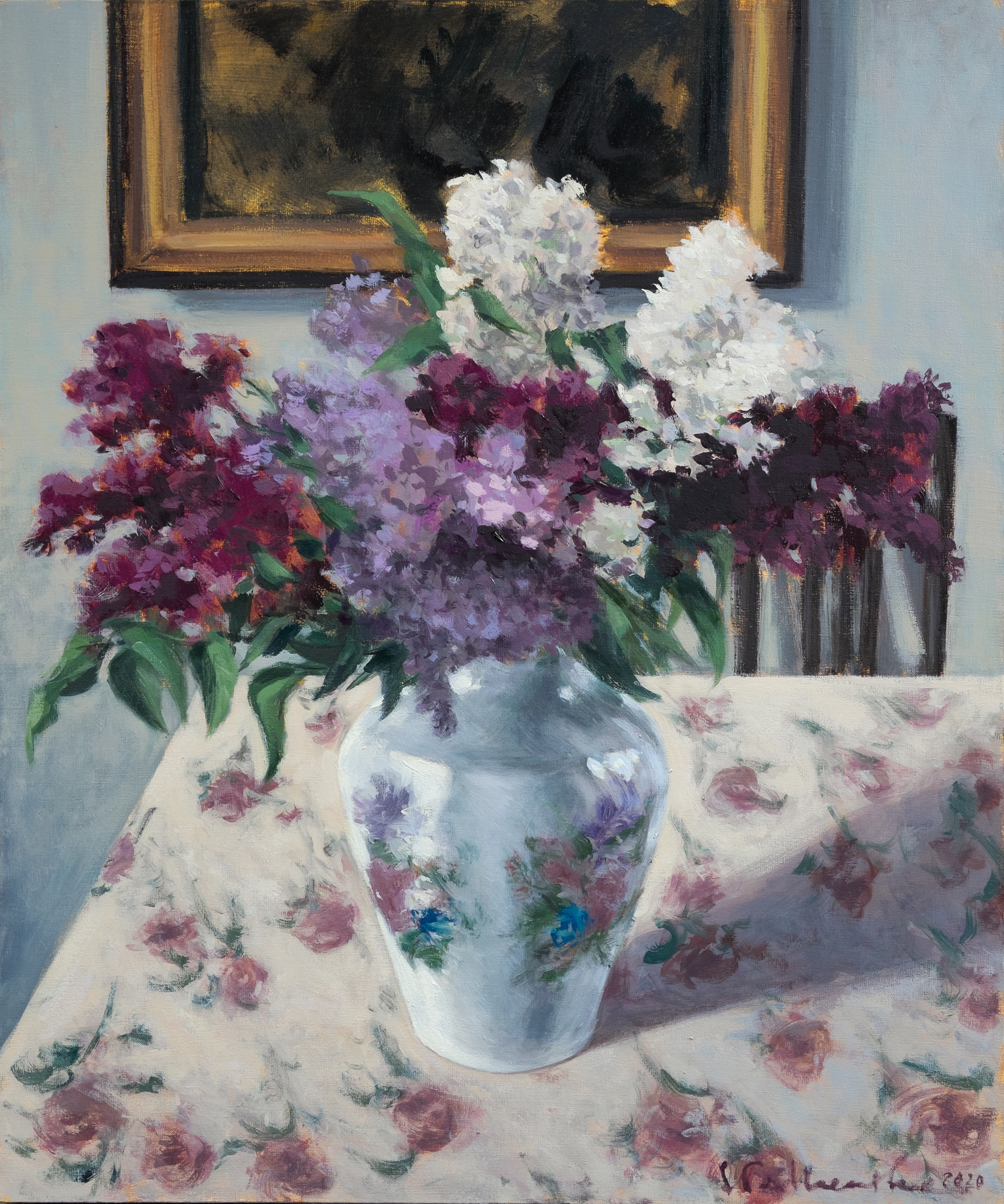 Bez – obraz olejny na płótnie 46 x 55 cm