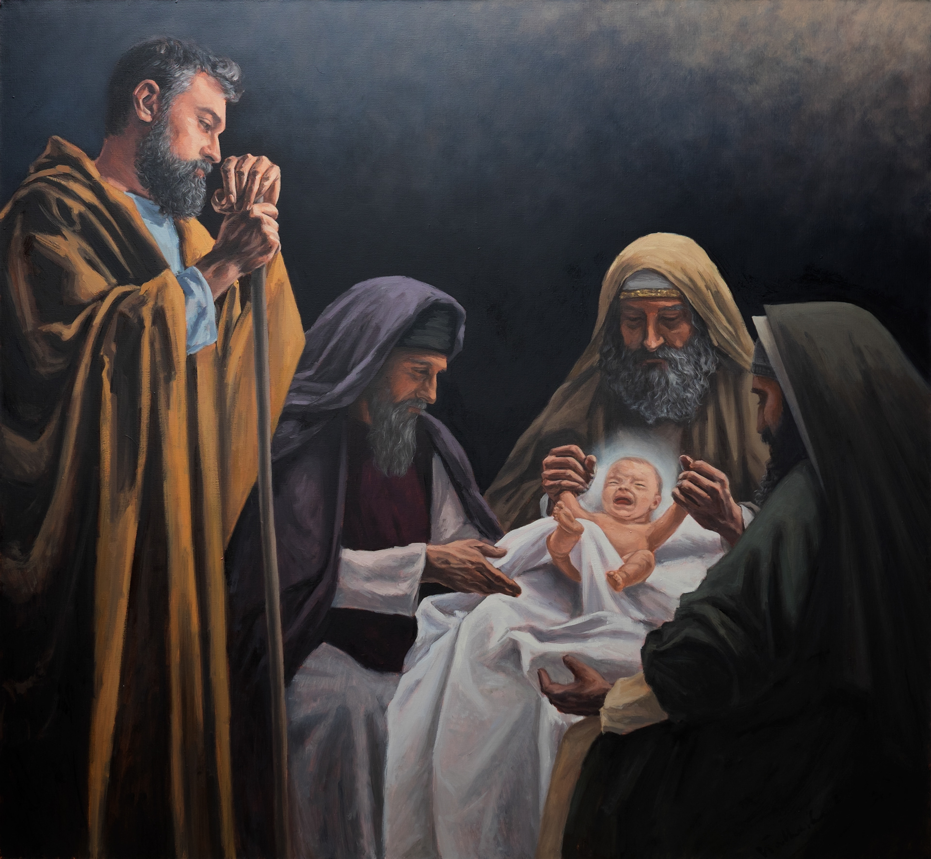 Smutek 3. Circumcisio Domini. – obraz olejny na płótnie 130 x 120 cm   /PRIVATE COLLECTION/