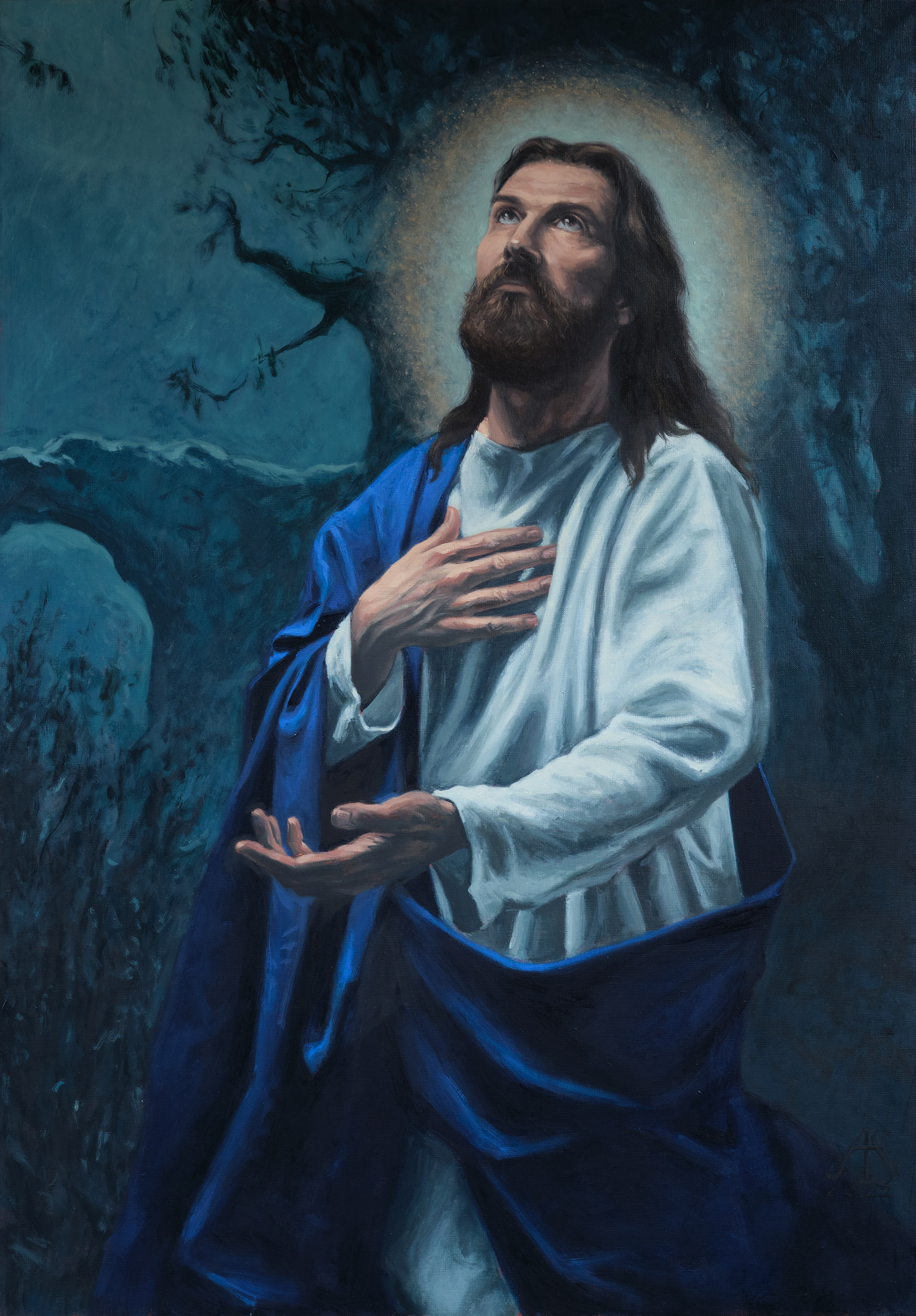 Jezus w Ogrójcu. – obraz olejny na płótnie 70 x 100 cm   /PRIVATE COLLECTION/