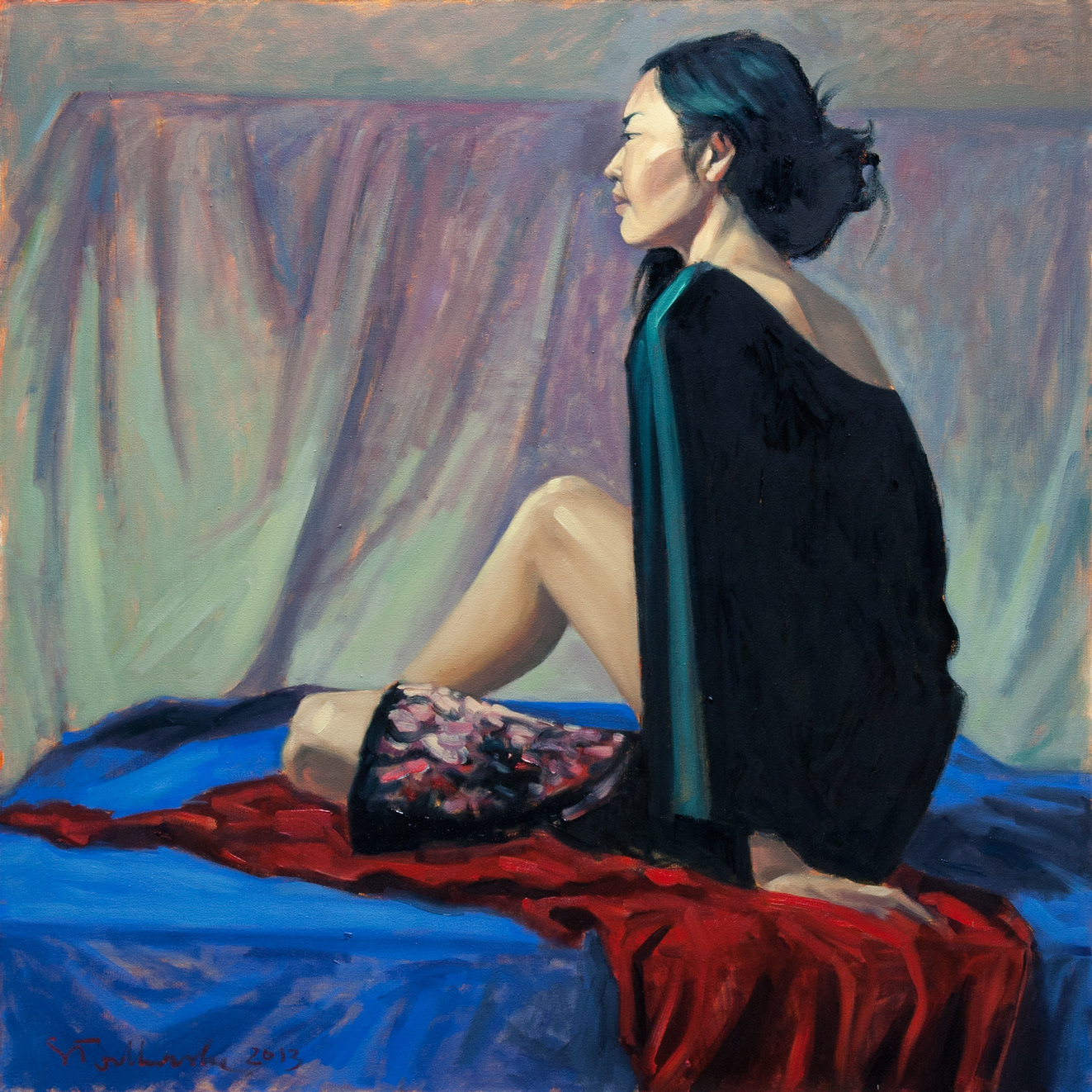 Oogii 1 - obraz olejny na płótnie70 x 70 cm