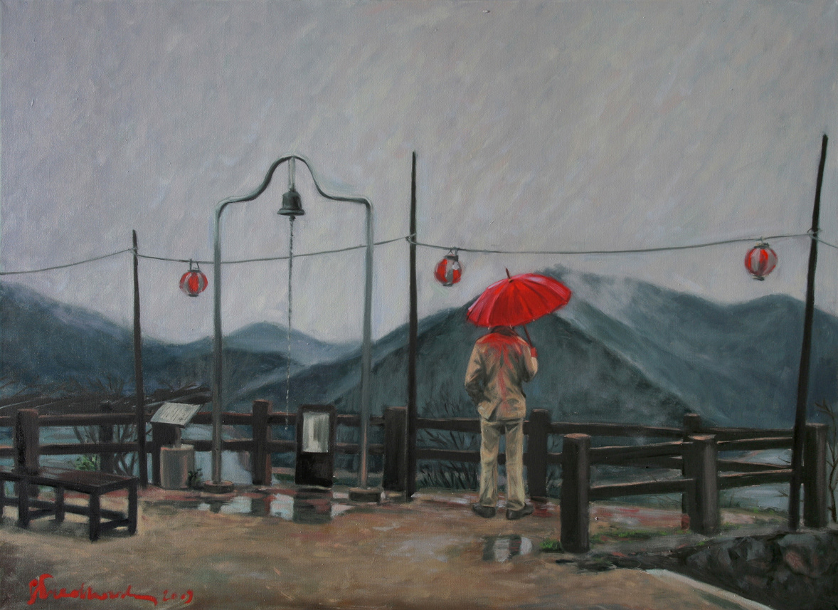 Ame to kiri - obraz olejny na płótnie 100 x 70 cm   /PRIVATE COLLECTION/