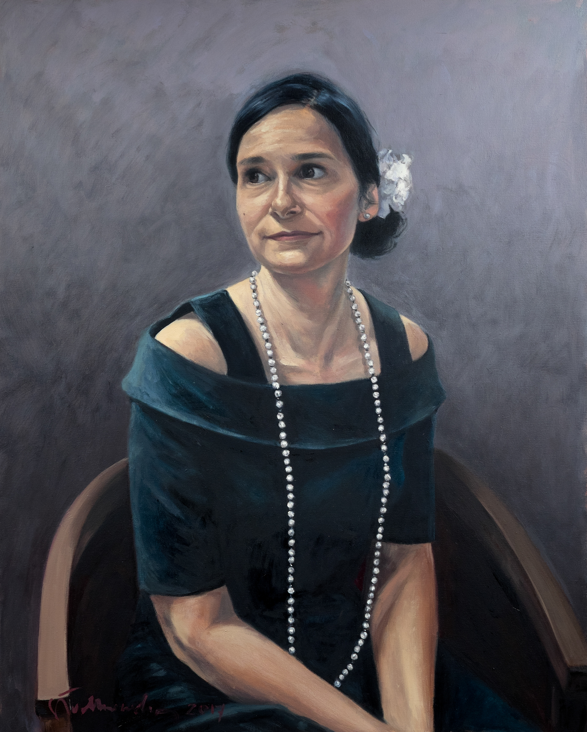 Portret Lidii – obraz olejny na płótnie 65 x 81 cm   /PRIVATE COLLECTION/