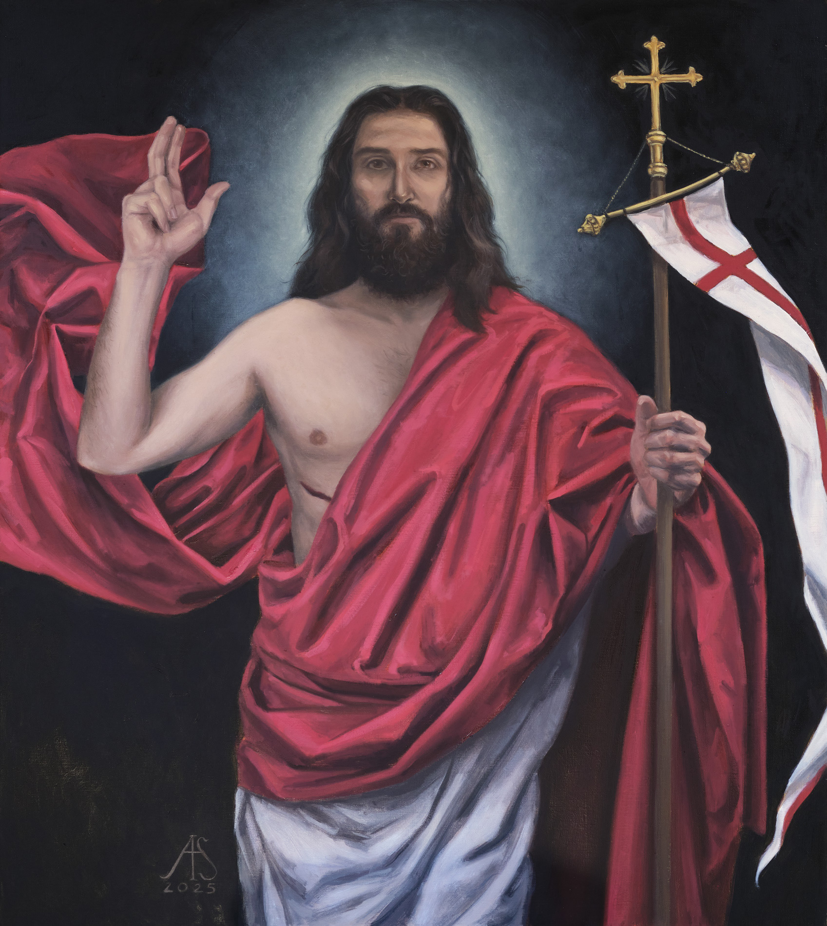 Trzeciego dnia zmartwychwstał. - obraz olejny na płótnie 80 x 90 cm