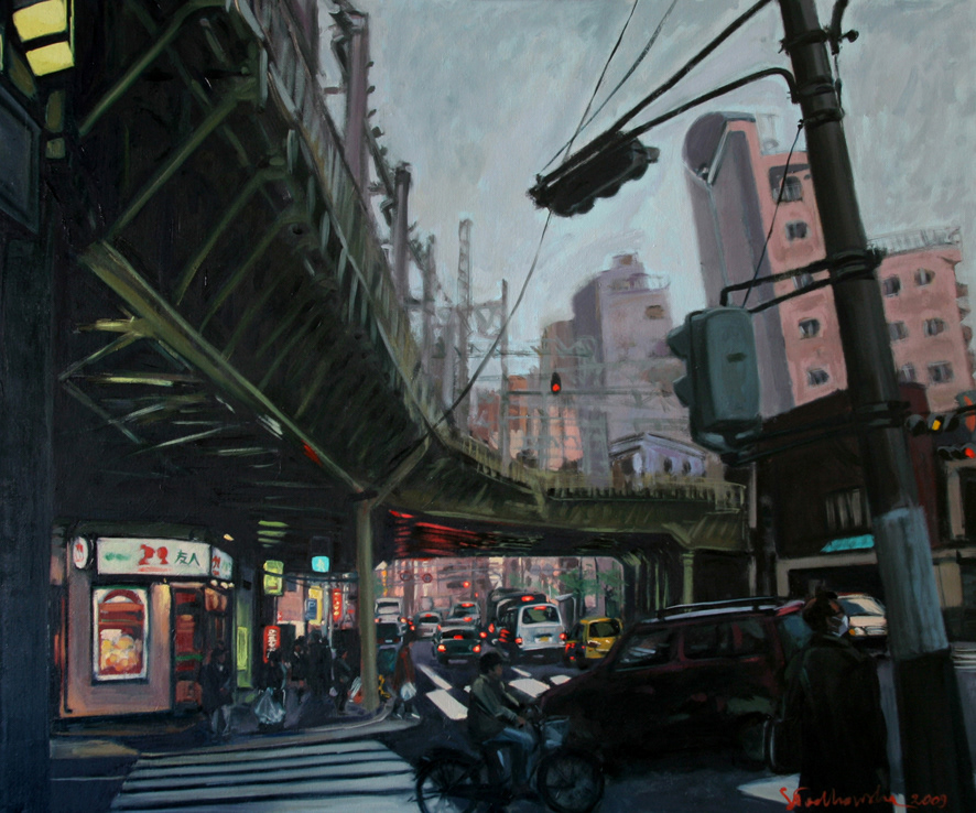 Michi ni mayoi mashita - obraz olejny na płótnie 120 x 100 cm   /PRIVATE COLLECTION/