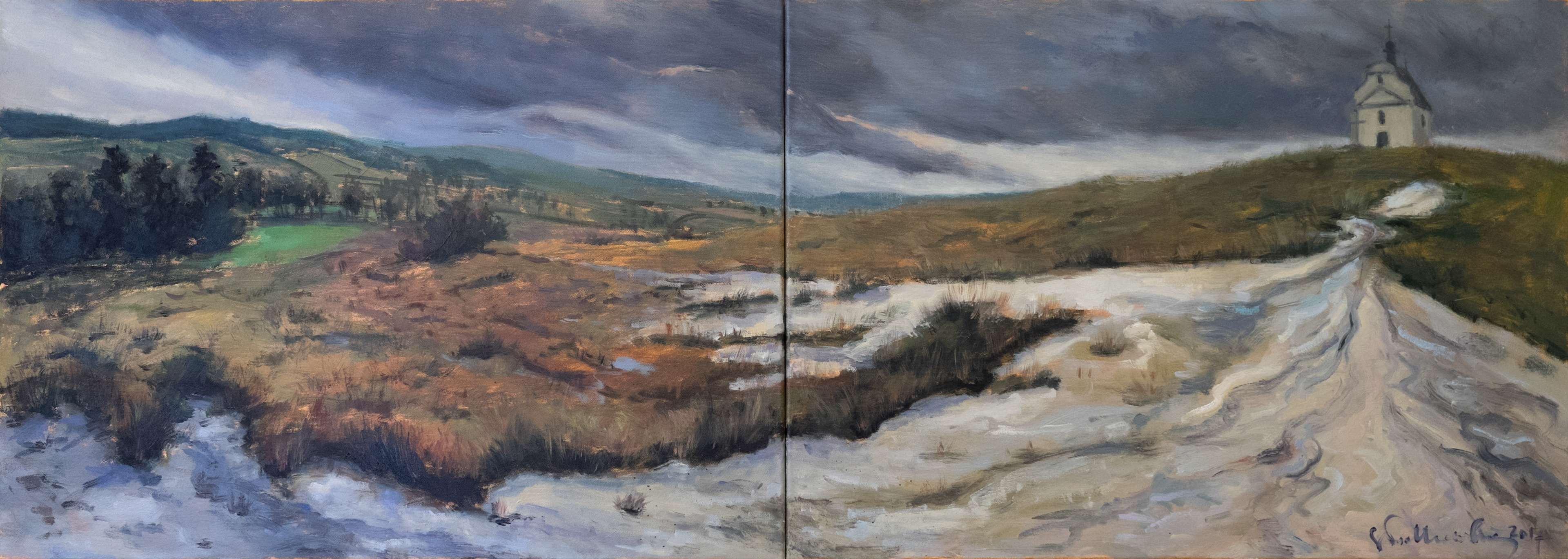 Spiskie Jeruzalem, Siwa Broda. – obraz olejny na płótnie 140 x 50 cm   /PRIVATE COLLECTION/