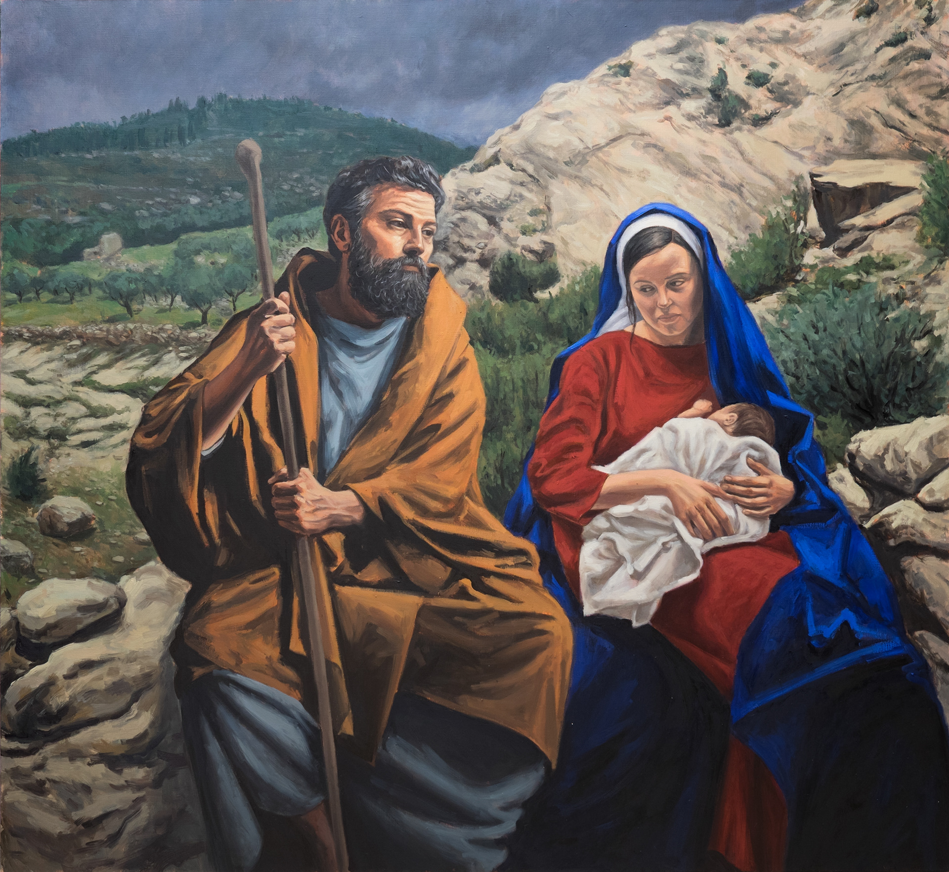 Smutek 5. Rzeź niewinnych dzieci. – obraz olejny na płótnie 130 x 120 cm   /PRIVATE COLLECTION/