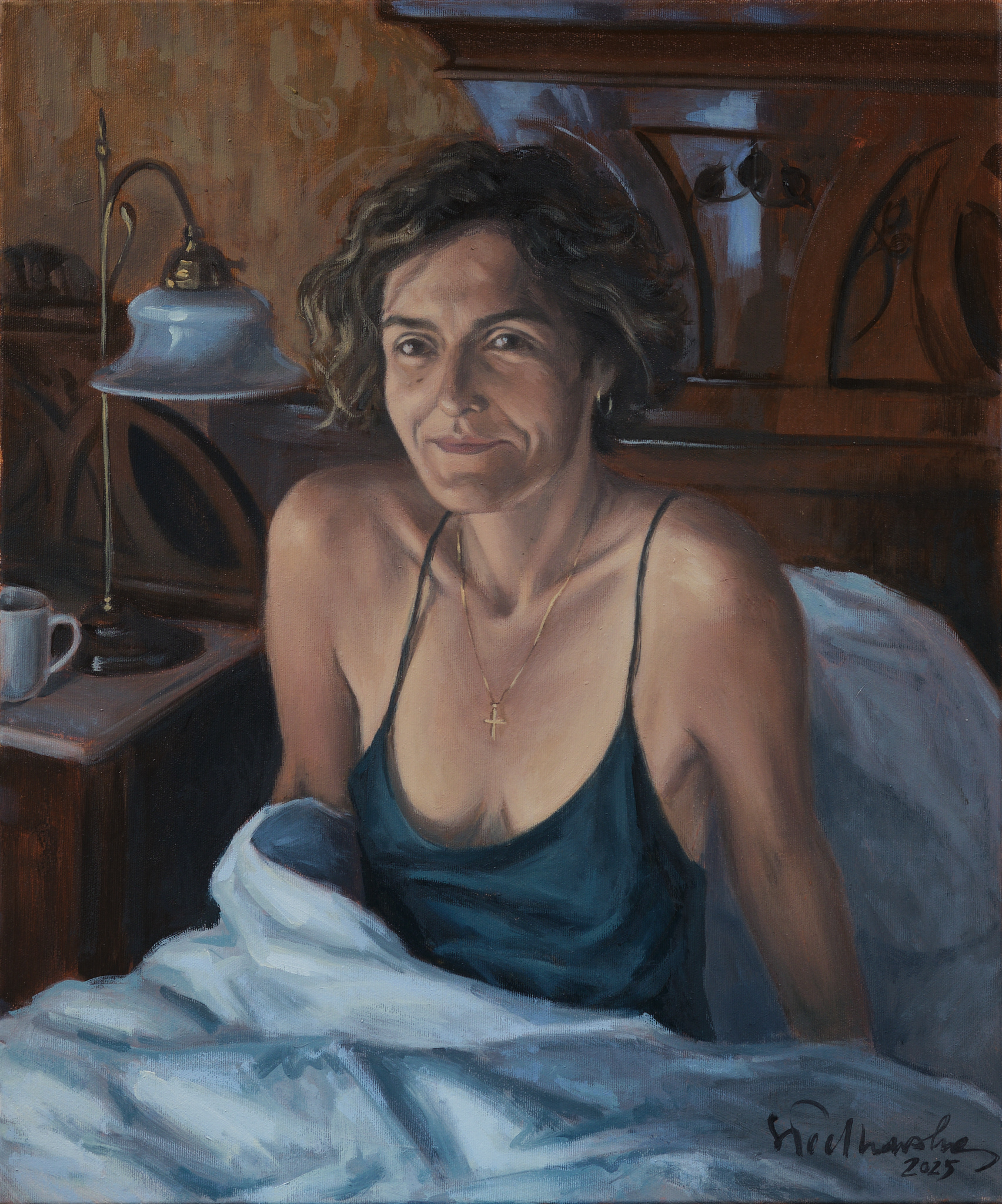 Portret kobiety - obraz lejny na płótnie 50 x 60 cm   /PRIVATE COLLECTION/  