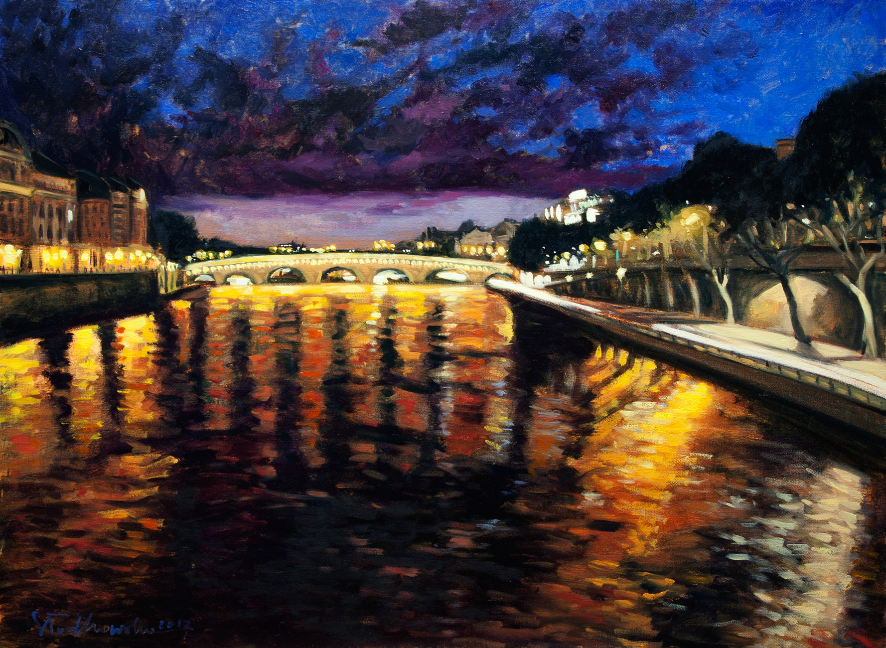Midnight in Paris 2 – obraz olejny na płótnie 100 x 73 cm