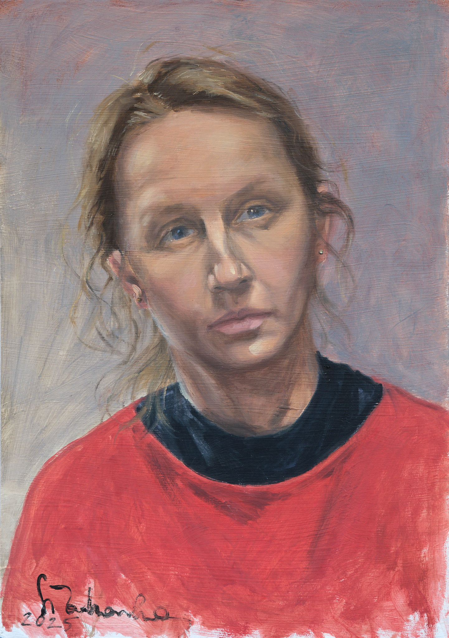 Małgorzata - obraz olejny na panelu 30 x 42 cm