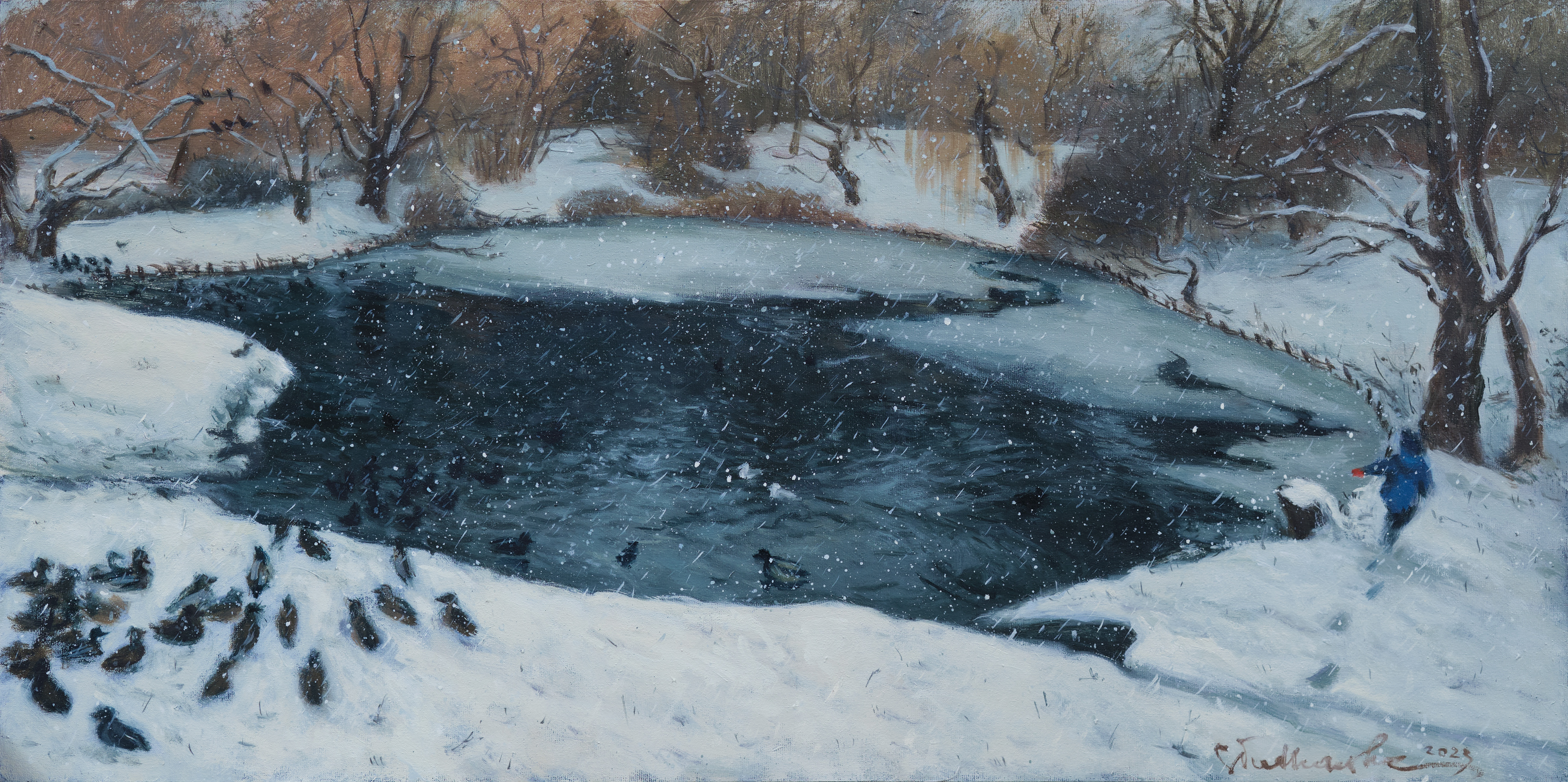 Czerwona rękawiczka – obraz olejny na płótnie 80 x 40 cm   /PRIVATE COLLECTION/