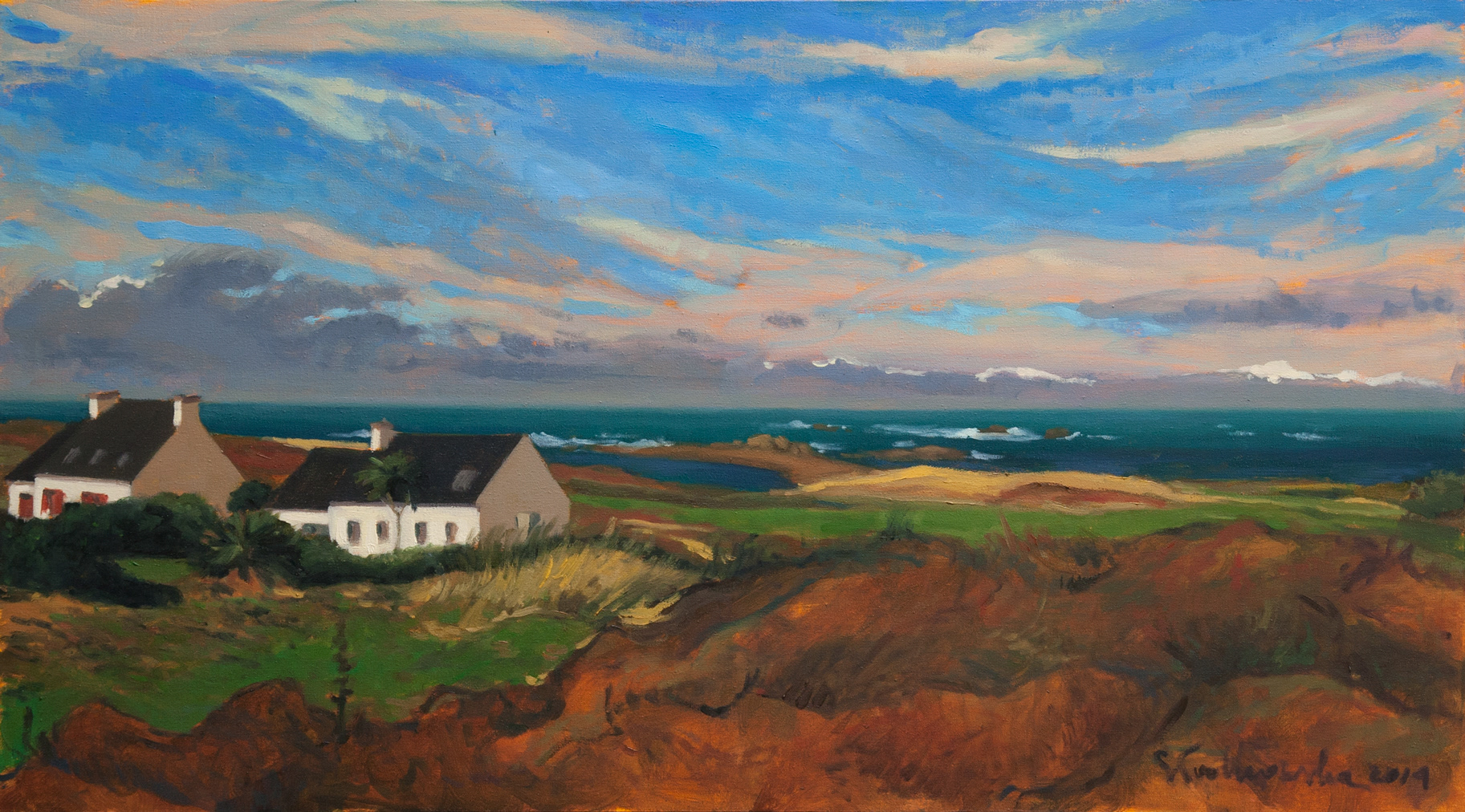 Ile de Batz 4 – obraz olejny na płótnie 90 x 50 cm