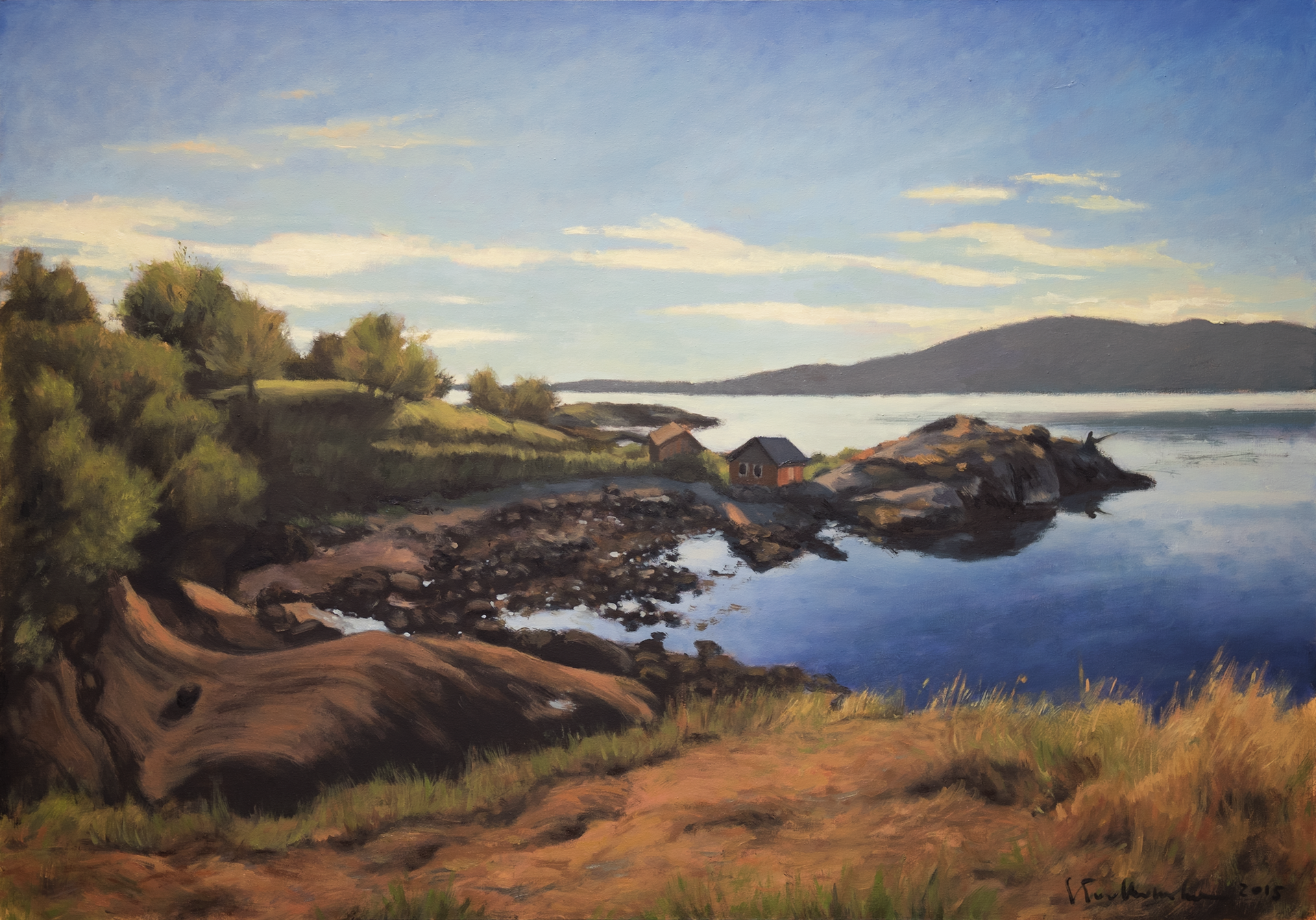 Fishing in Saltstraumen - obraz olejny na płótnie 100 x 70 cm   /PRIVATE COLLECTION/