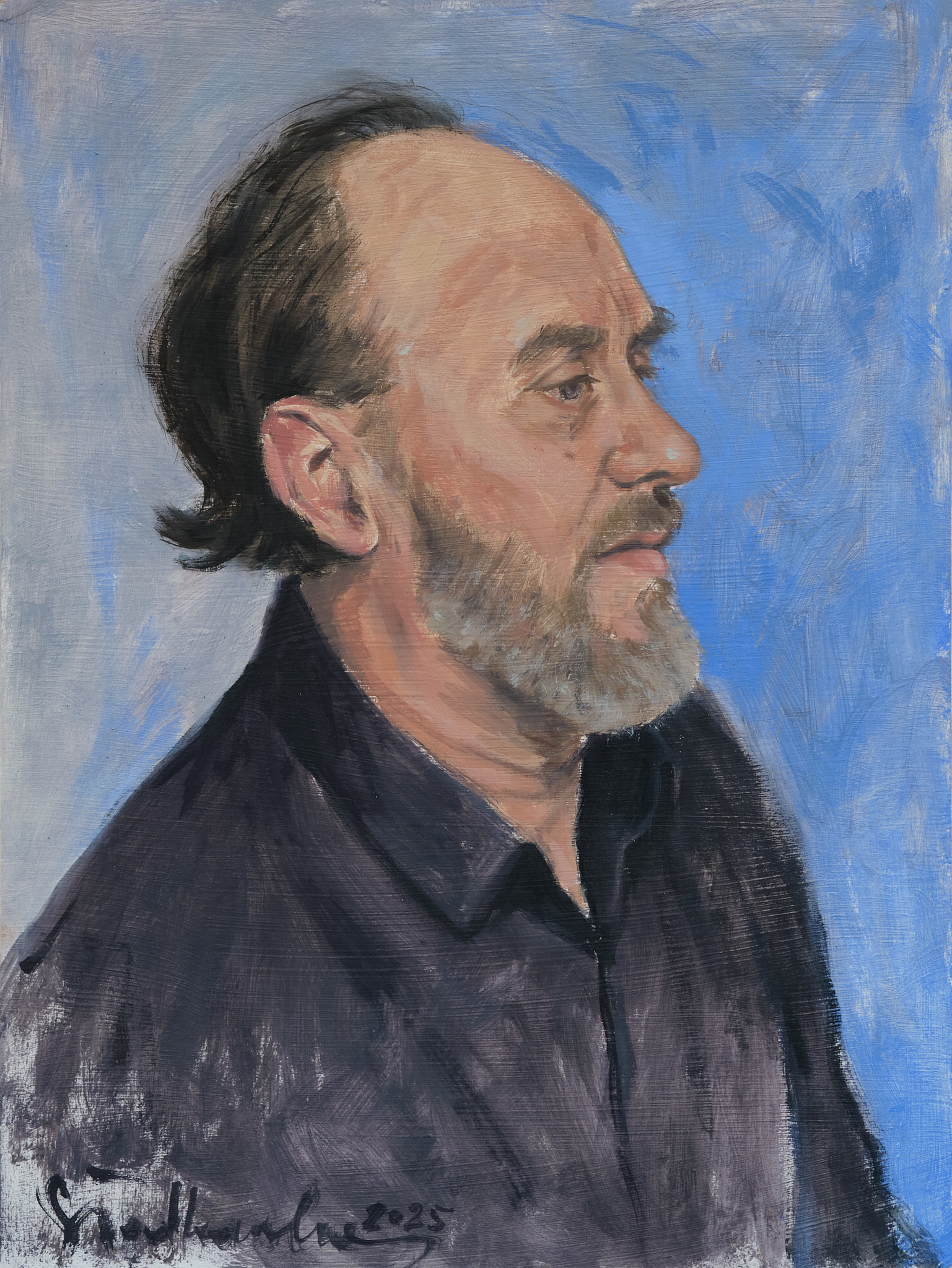 Mirek - obraz olejny na panelu 30 x 40 cm