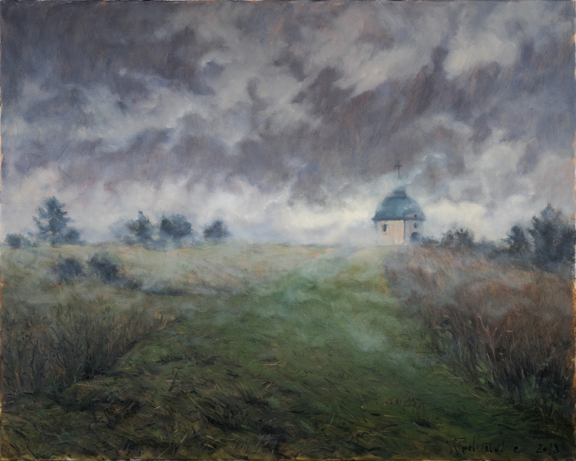 Kapliczka św Jana Nepomucena – obraz olejny na płótnie 100 x 80 cm   /PRIVATE COLLECTION/