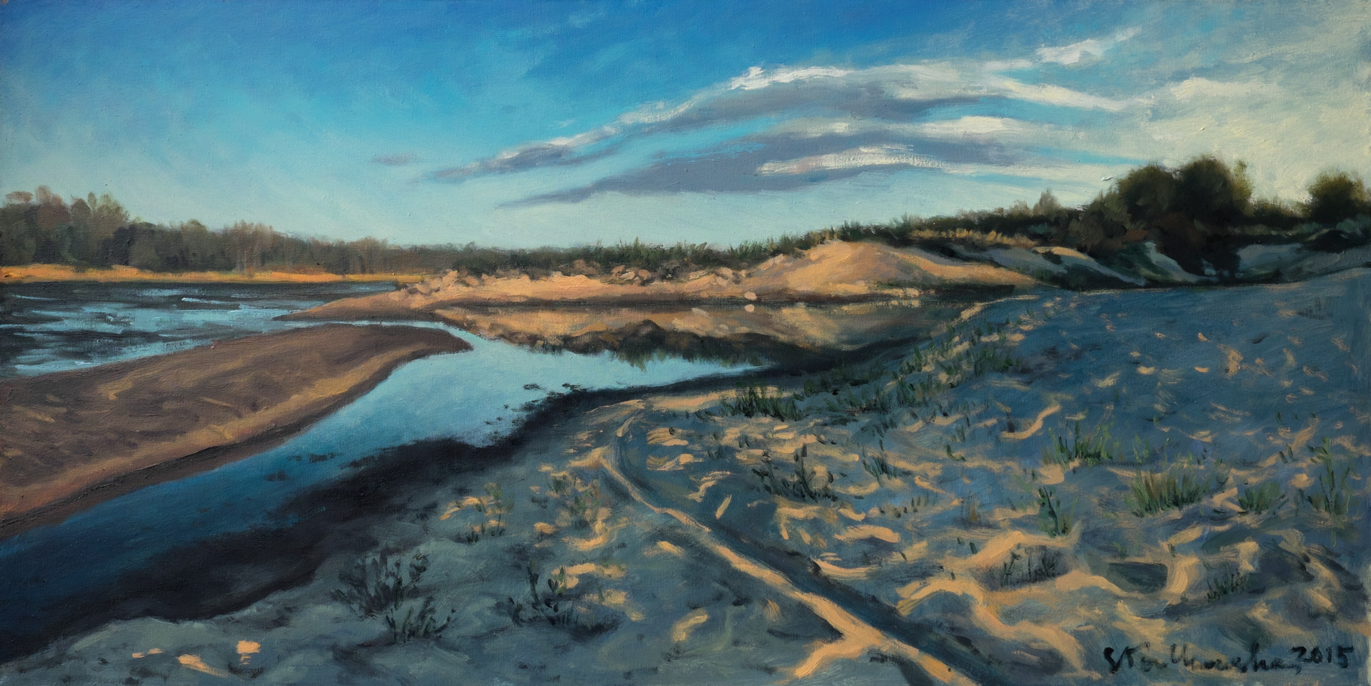 Wisła 3 - obraz olejny na płótnie 80 x 40 cm  /PRIVATE COLLECTION/