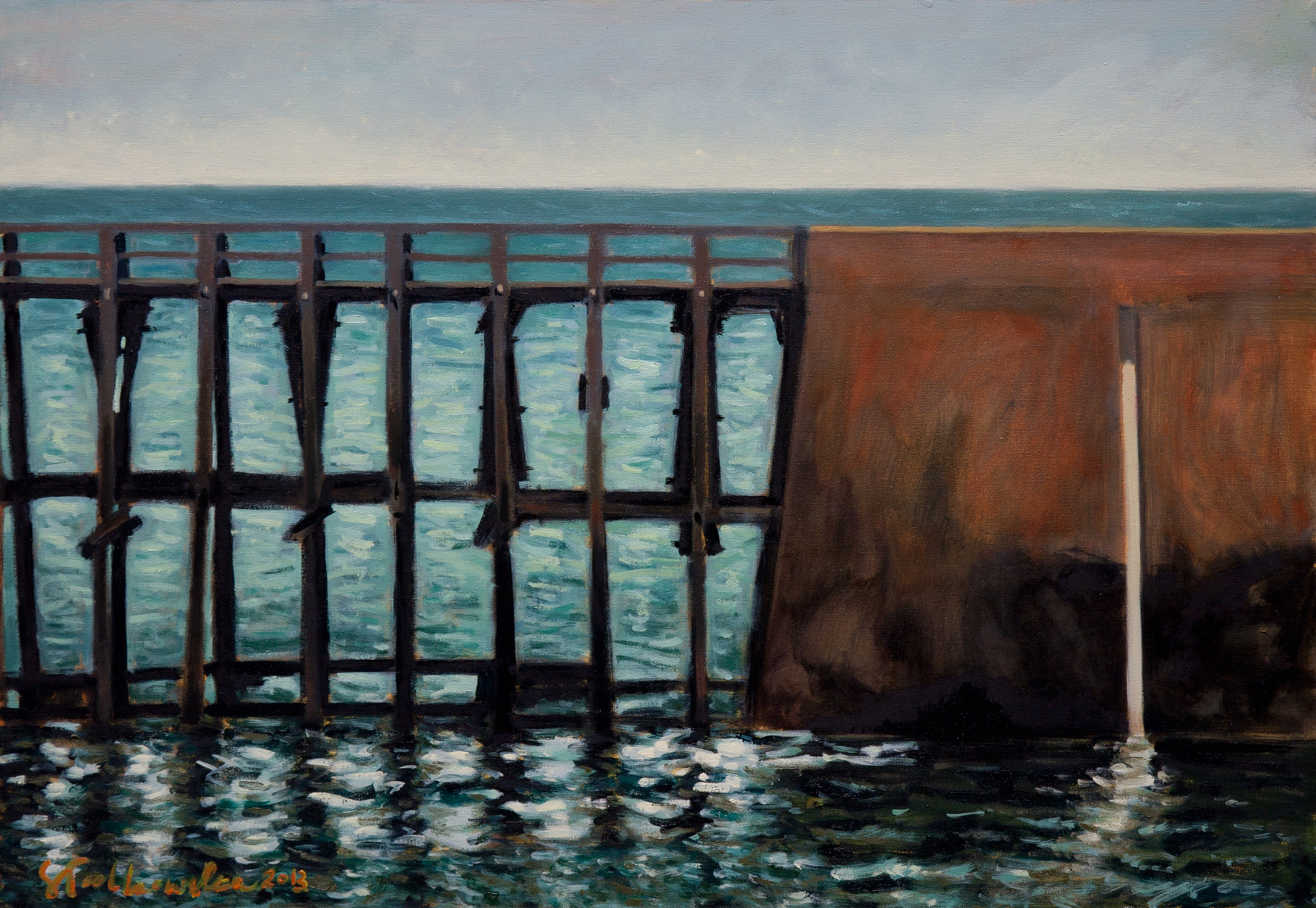 Fecamp 2 - obraz olejny na płótnie 73 x 50 cm