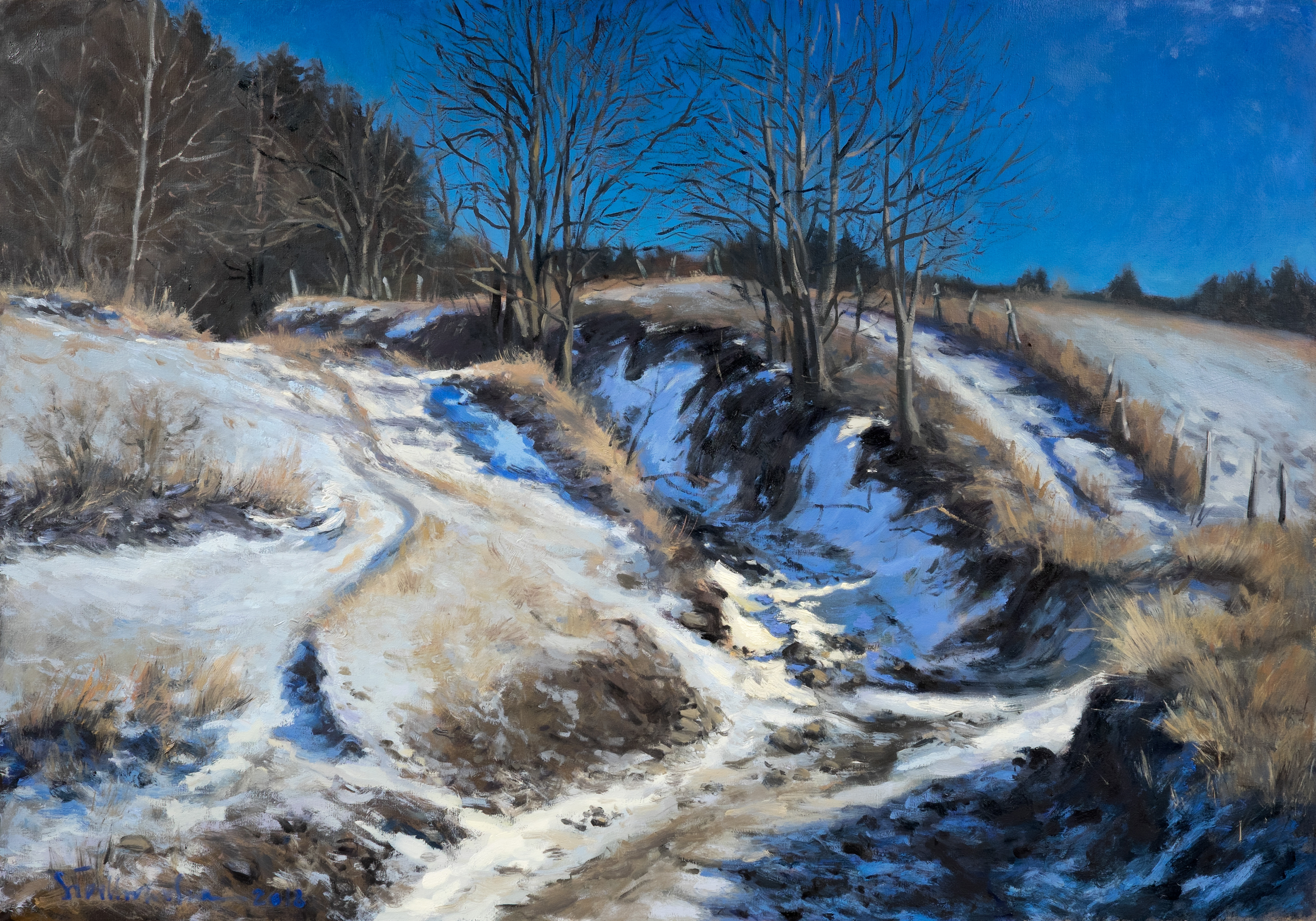 Jar, Beskid Sądecki - obraz olejny na płótnie 100 x 70 cm   /PRIVATE COLLECTION/