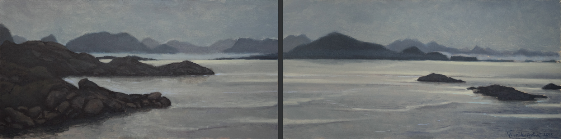 Somewhere in Lofoten 2 - 2x obraz olejny na płótnie 80 x 40 cm   /PRIVATE COLLECTION/