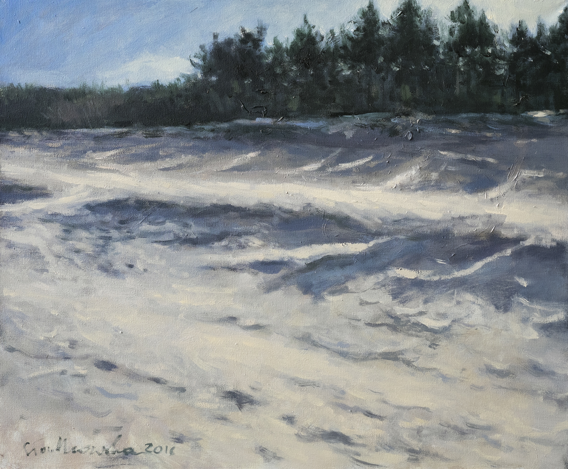 Łeba 3 - obraz olejny na płótnie 46 x 38 cm   /PRIVATE COLLECTION/