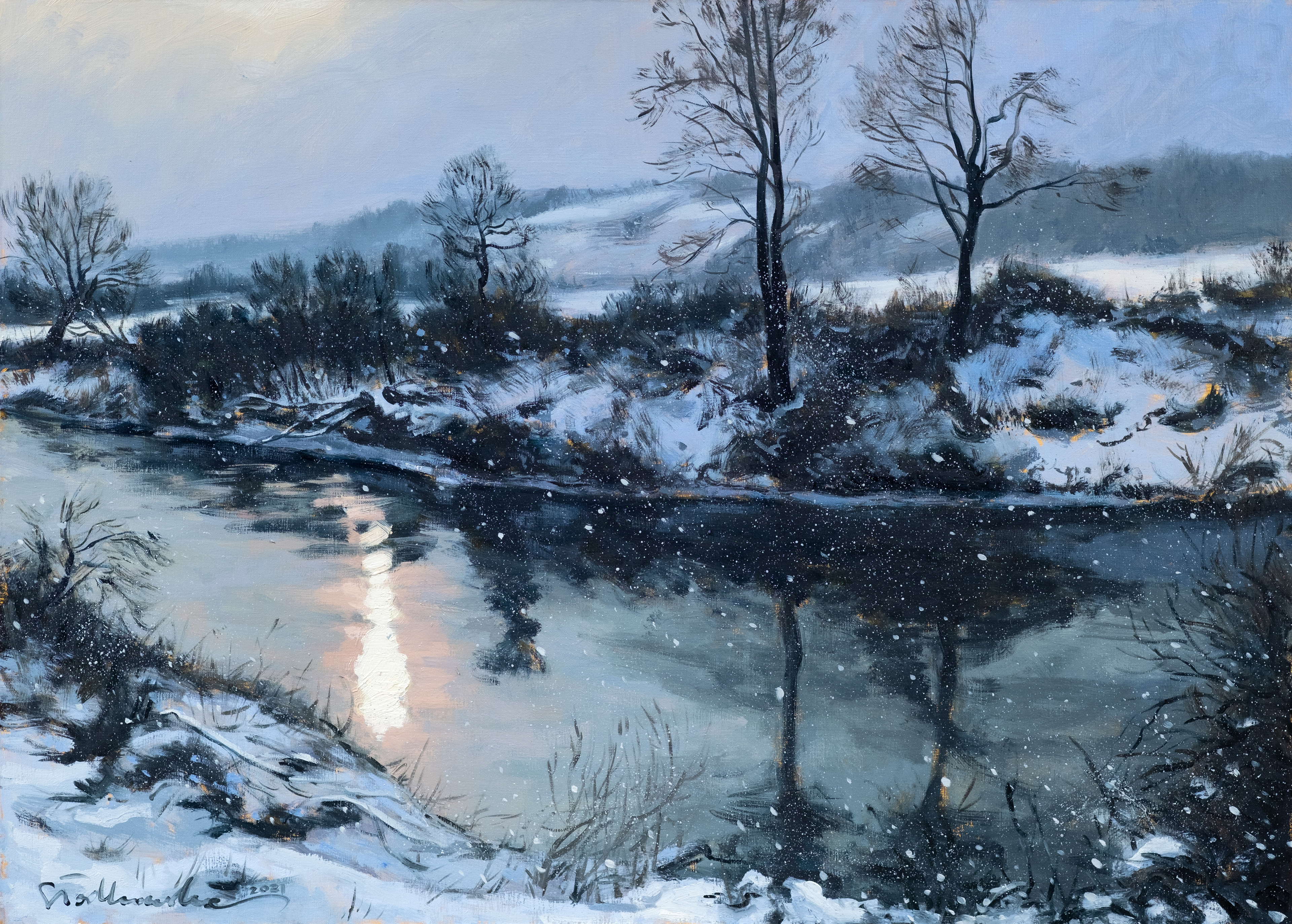 Okolice Kunowa 2. – obraz olejny na płótnie 70 x 50 cm