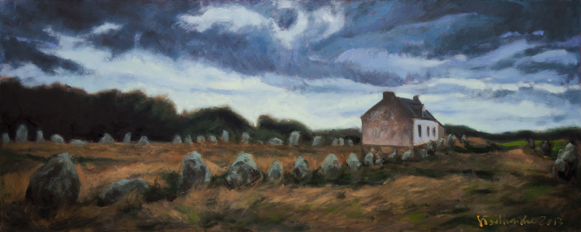 Carnac, Brittany – obraz olejny na płótnie 100 x 40 cm   /PRIVATE COLLECTION/