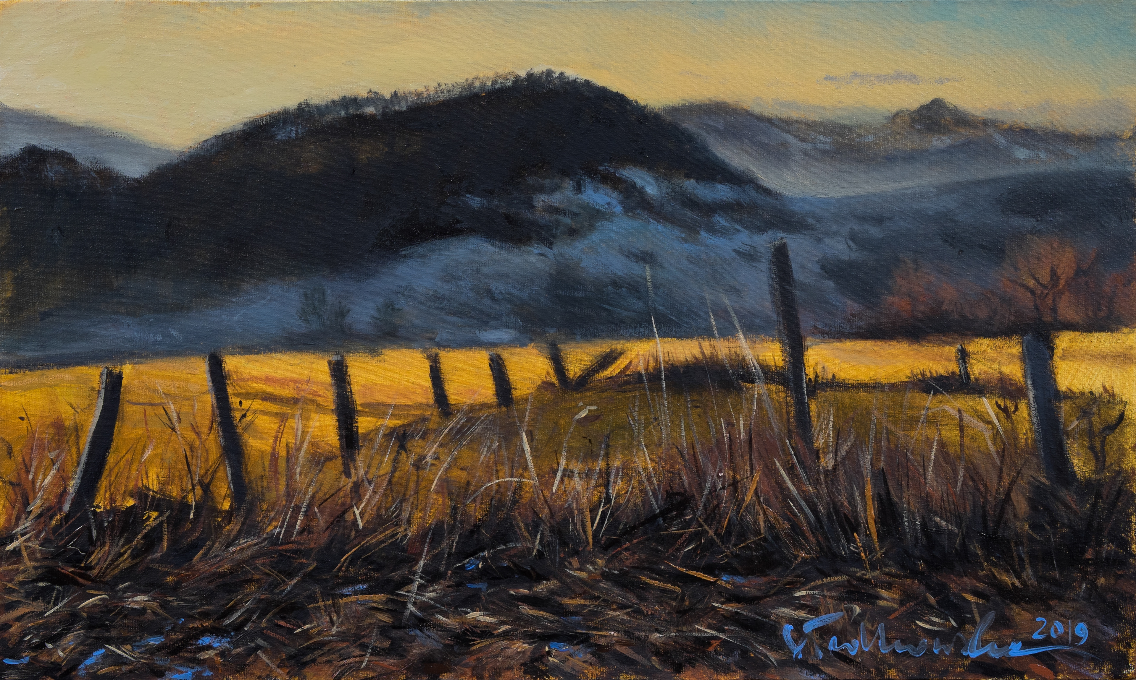 Widok na Kiczorę - obraz olejny na płótnie 50 x 30 cm  /PRIVATE COLLECTION/