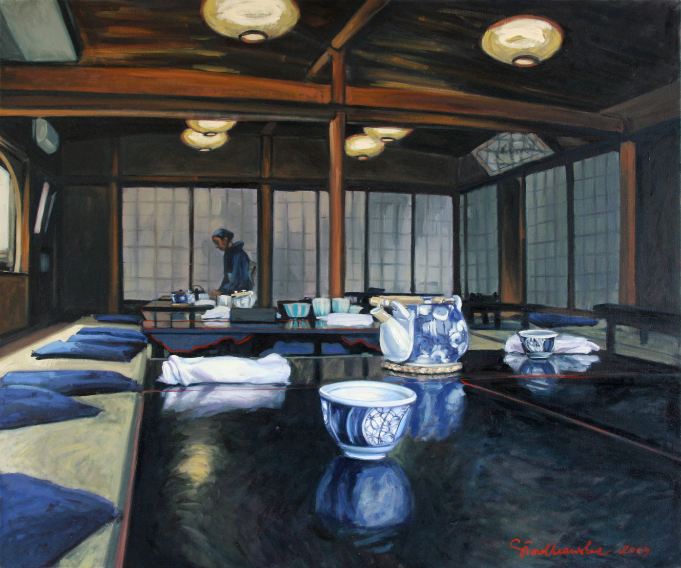 Gochiso-sama deshita - obraz olejny na płótnie 120 x 100 cm   /PRIVATE COLLECTION/